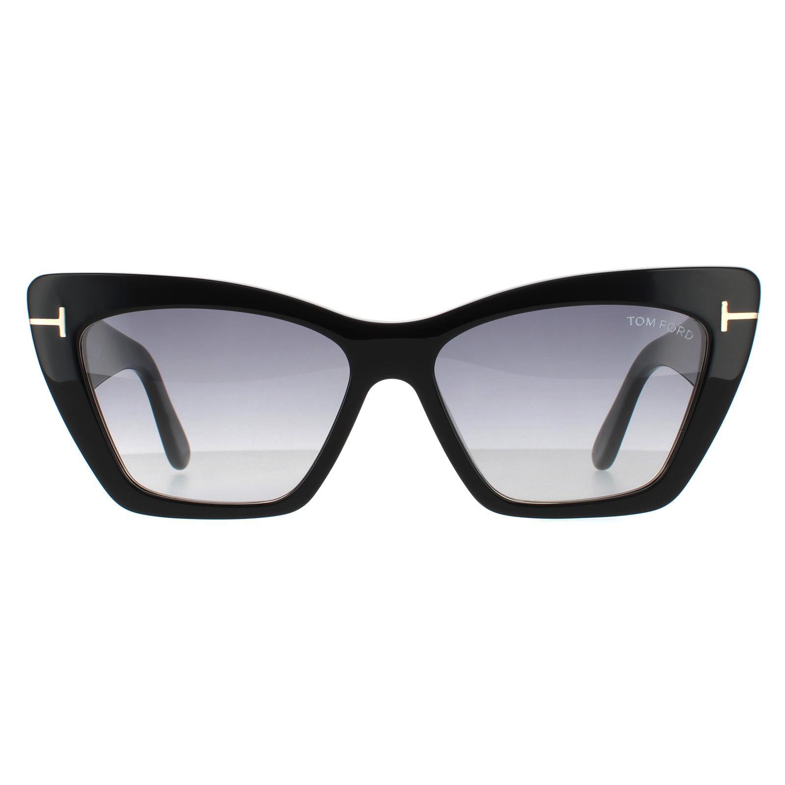 Tom Ford WYATT FT0871/S 01B Women BRAND NEW Sunglasses Black Gradient Smoke Wyatt FT0871 01B shiny black - eye-oo.com main image 3