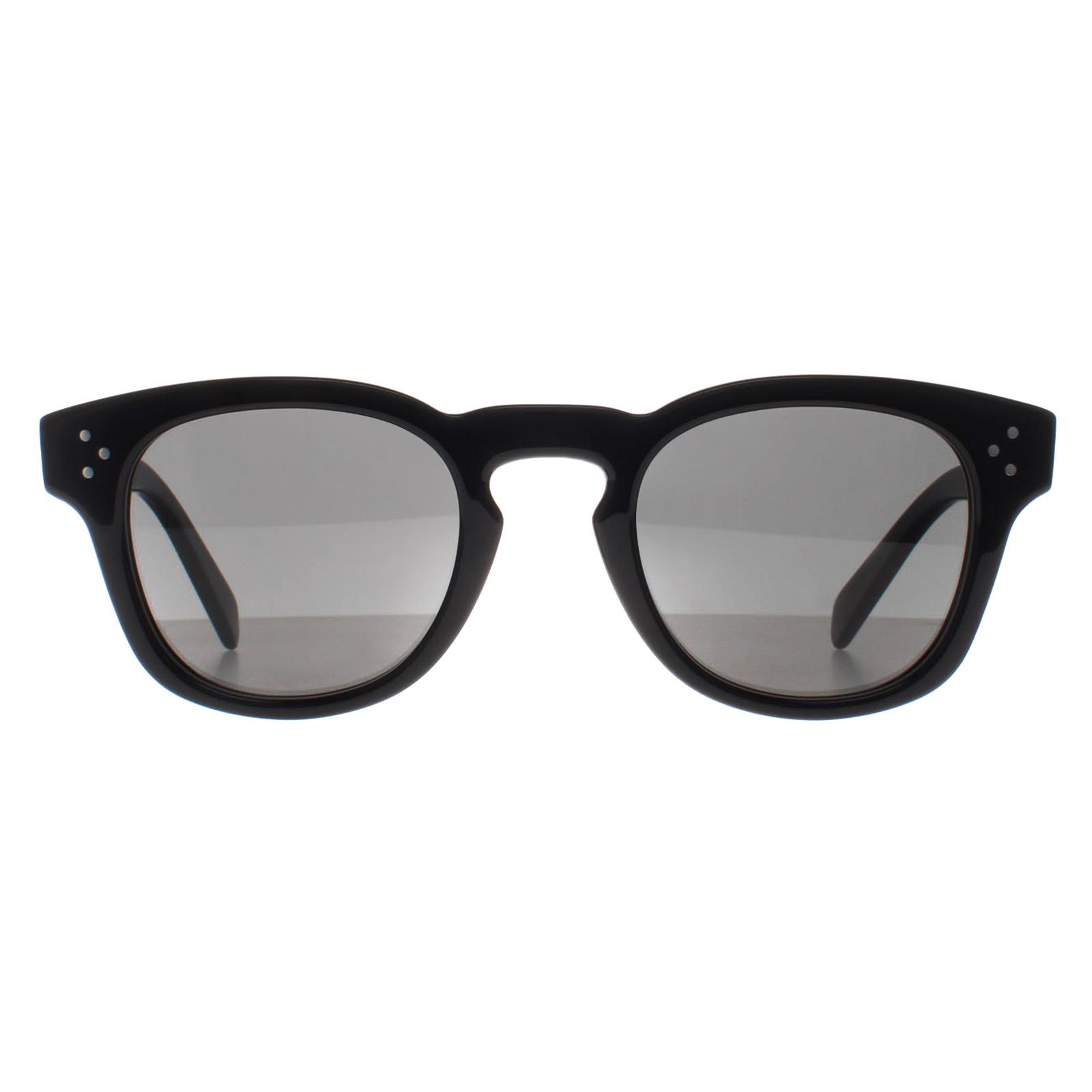 Celine Sunglasses Bold 3 Dots CL40233I 01A Shiny Black Smoke Gray