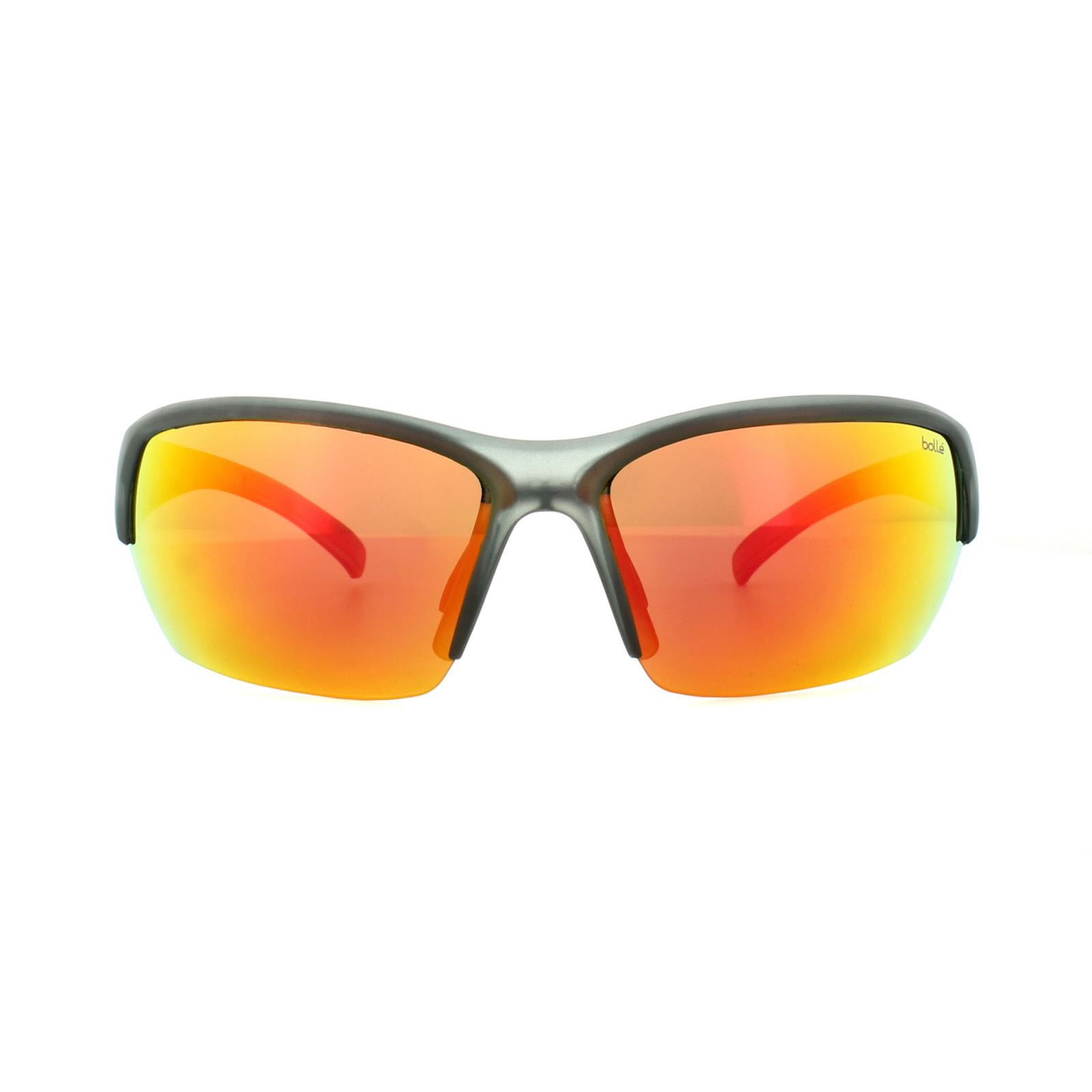 Bolle Sunglasses Ransom 11696 Satin Crystal Grey TNS Fire Red Mirror
