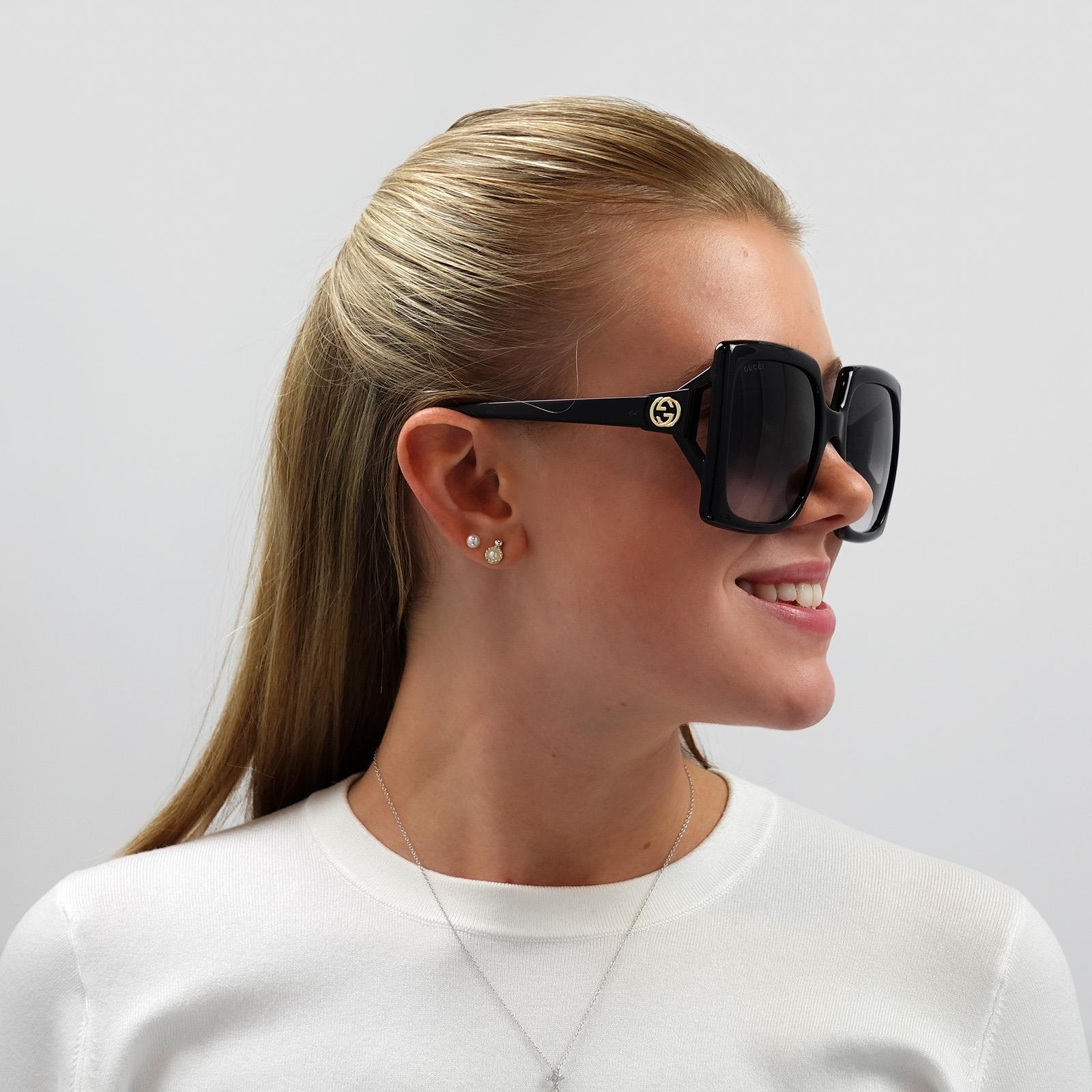 Gucci Sunglasses GG0876S 001 Black Grey Gradient | eBay
