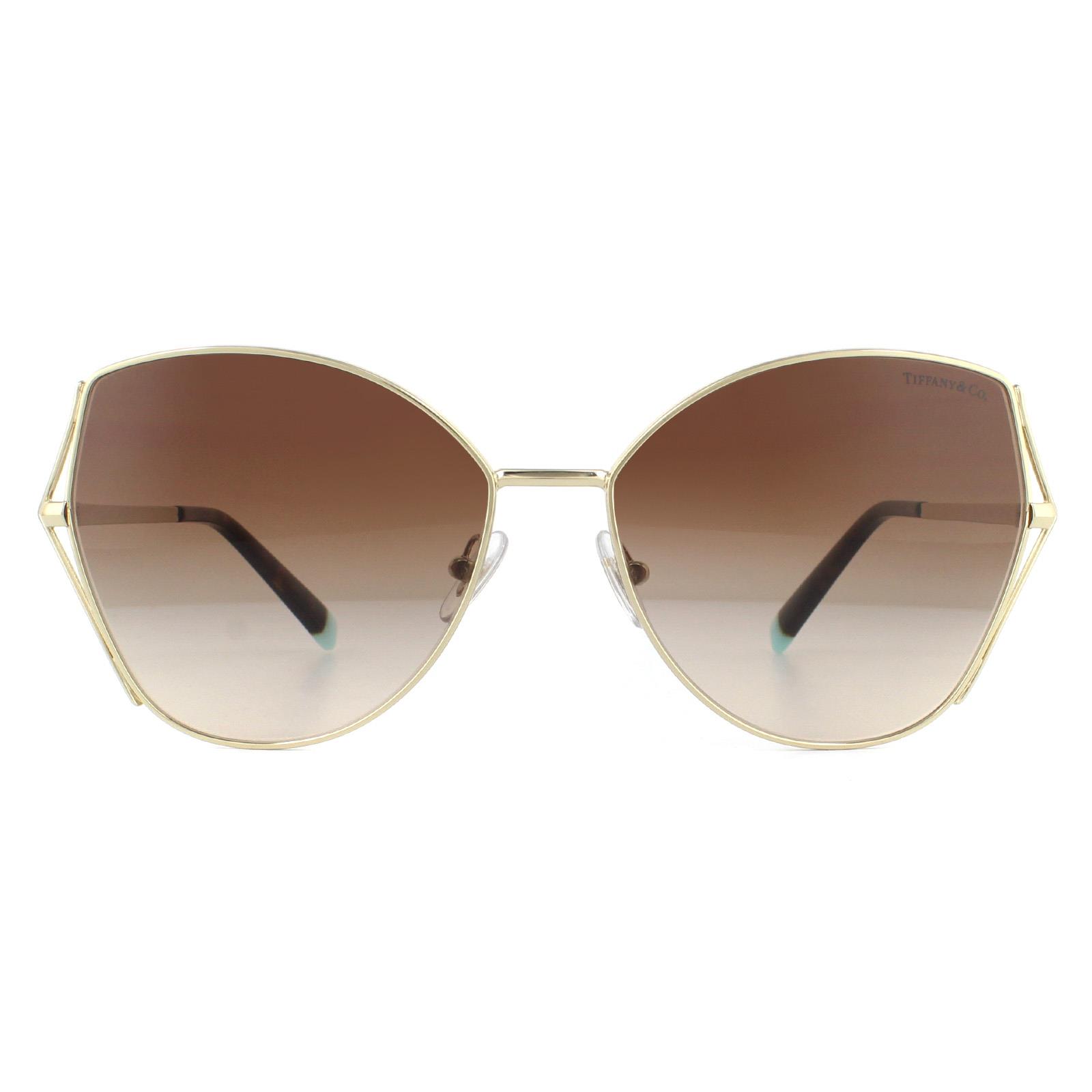 Tiffany Sunglasses TF3072 60213B Pale Gold Brown Gradient | eBay