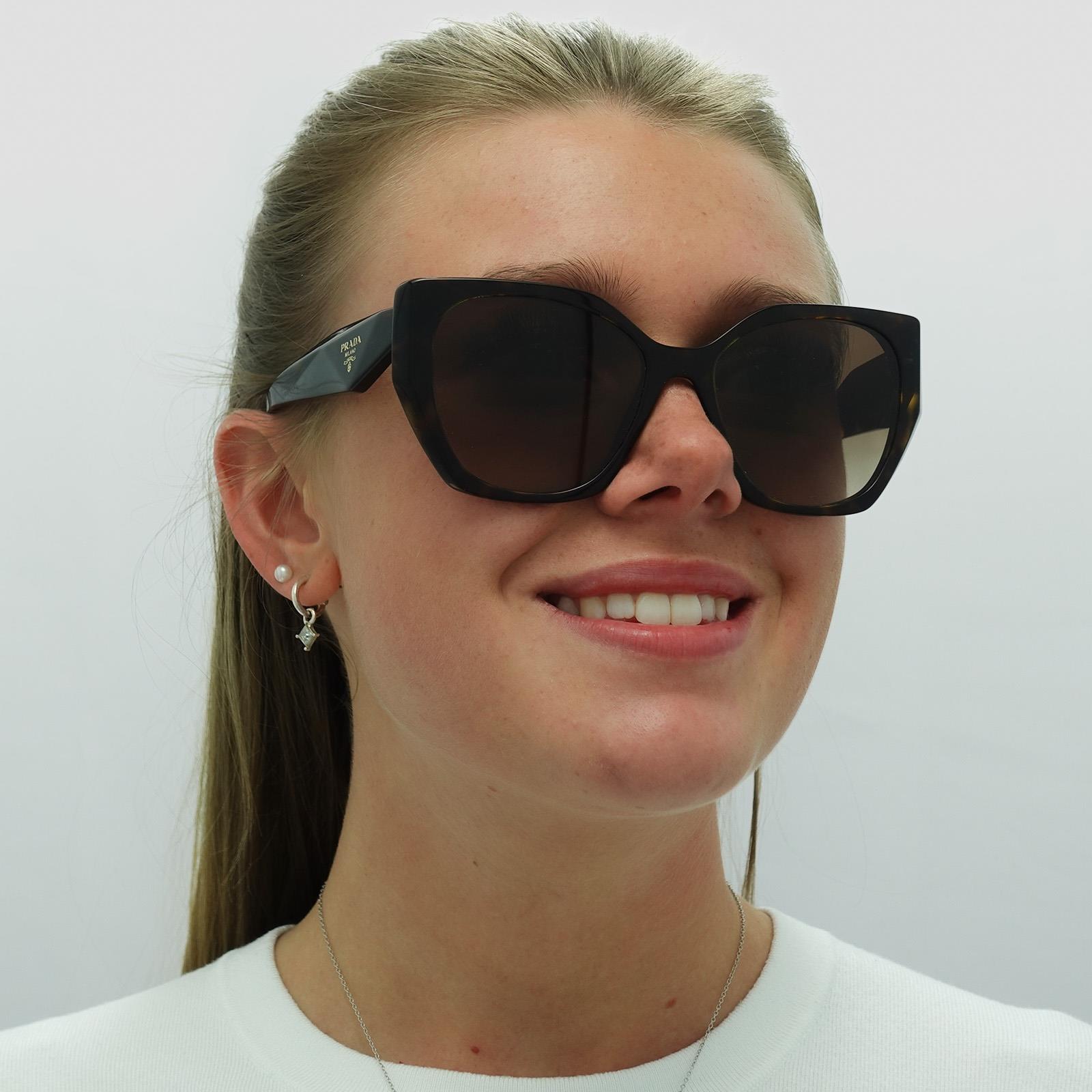 Prada Sunglasses PR19ZS 2AU6S1 Havana Brown Gradient | eBay