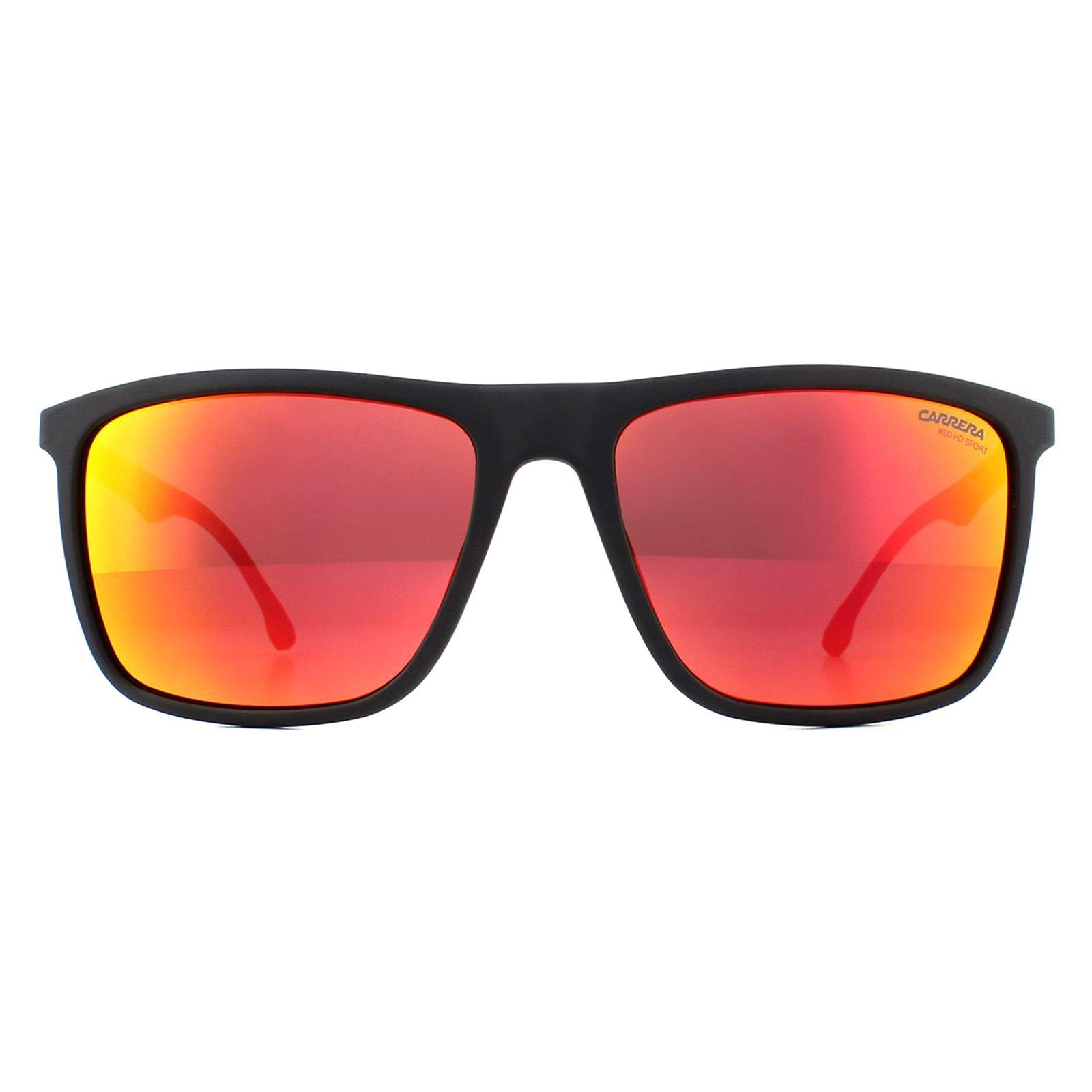 Carrera Sunglasses 8032/S 003 W3 Matte Black Red Mirror | eBay