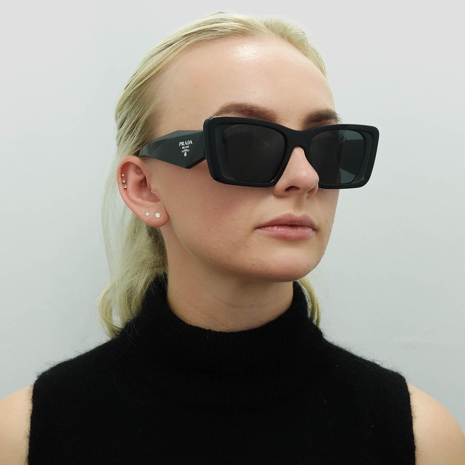 Prada Sunglasses PR08YS 1AB5S0 Black Dark Gray | eBay display picture 1