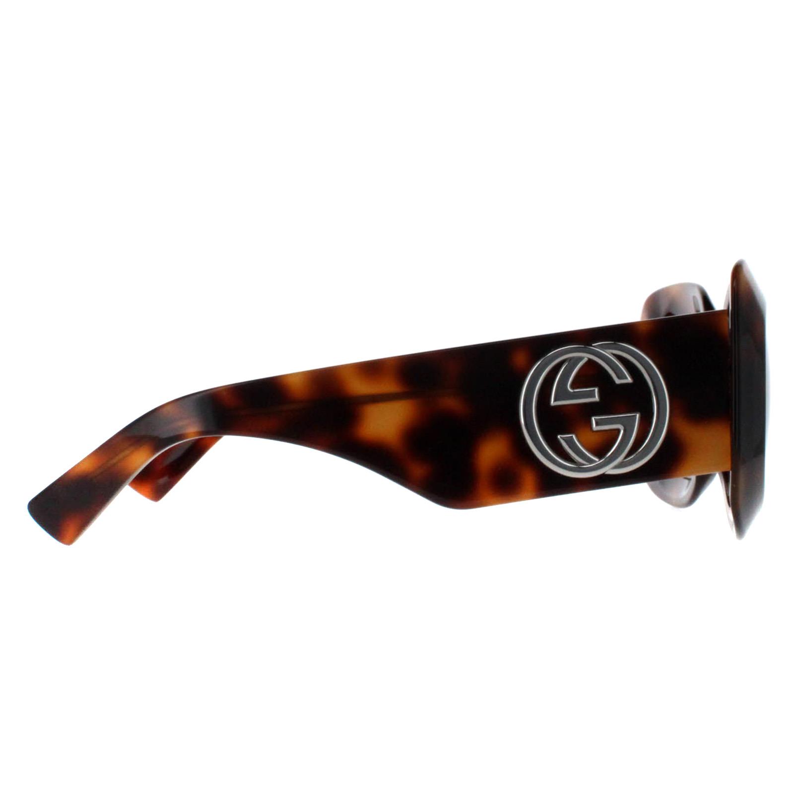 NEW GUCCI SUNGLASSES, HAVANA SQUARE WOMEN GUCCI EYEWEAR GG1695S 002 Gucci GG1695S 002 Sunglasses - Pretavoir main image 3