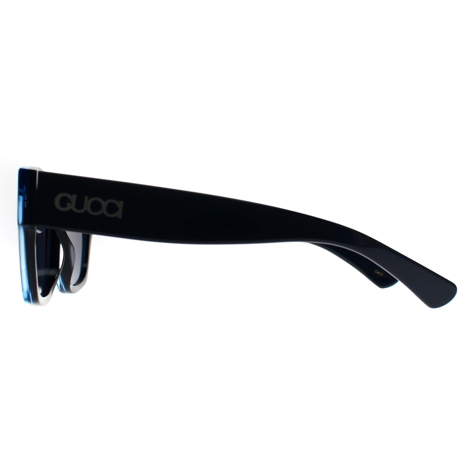 Gucci Women Sunglasses Black Blue Square GG1793S 003 NEW AUTHENTIC GUCCI NEW GUCCI GG1425S 003 SQUARE HAVANA PURPLE WOMEN  main image 3