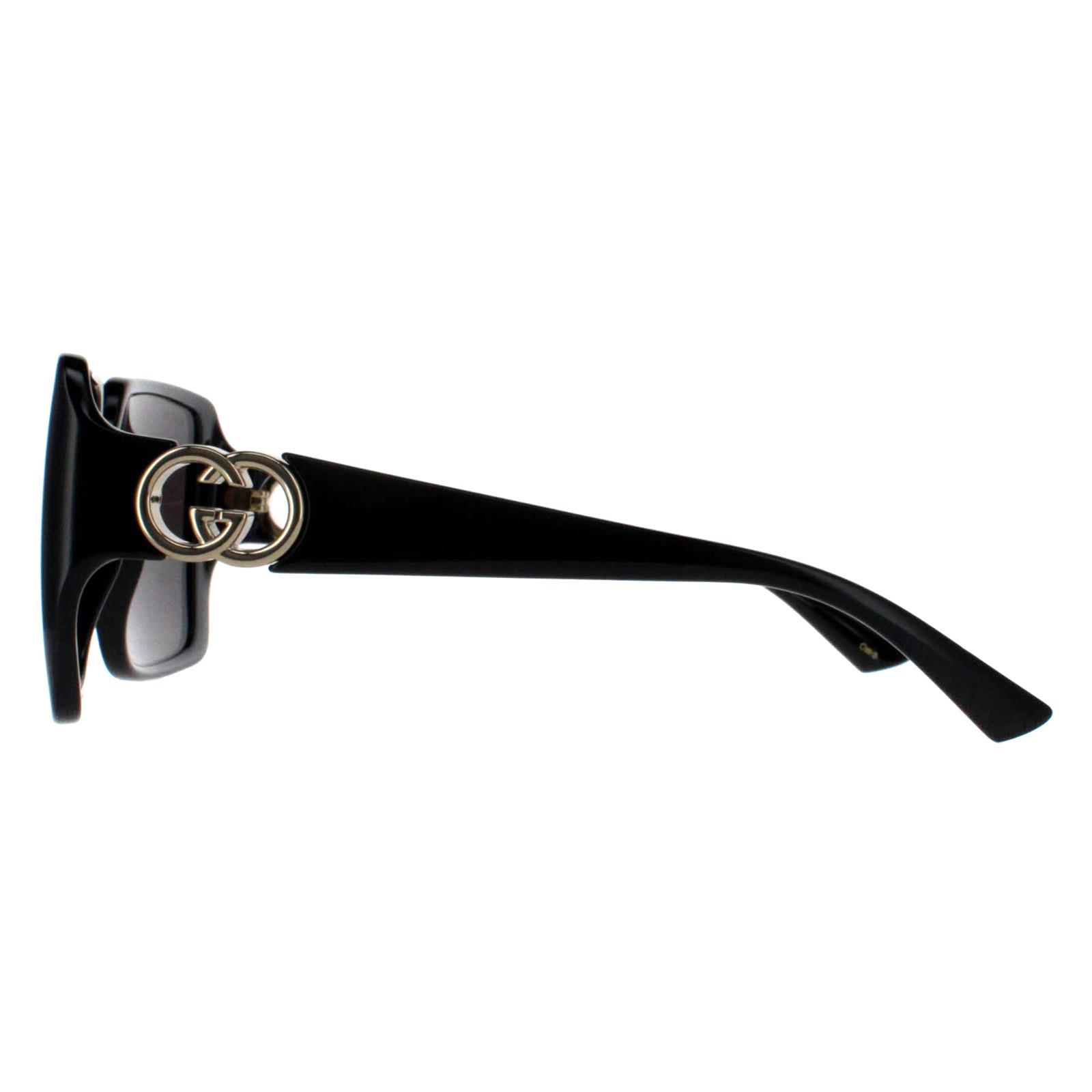 Exclusive Sale! Gucci GG1692S 001 Sunglasses - Black Frame, Grey Lenses NEW GUCCI GG1692S 001 SQUARE BLACK GREY WOMEN SUNGLASSES  main image 2