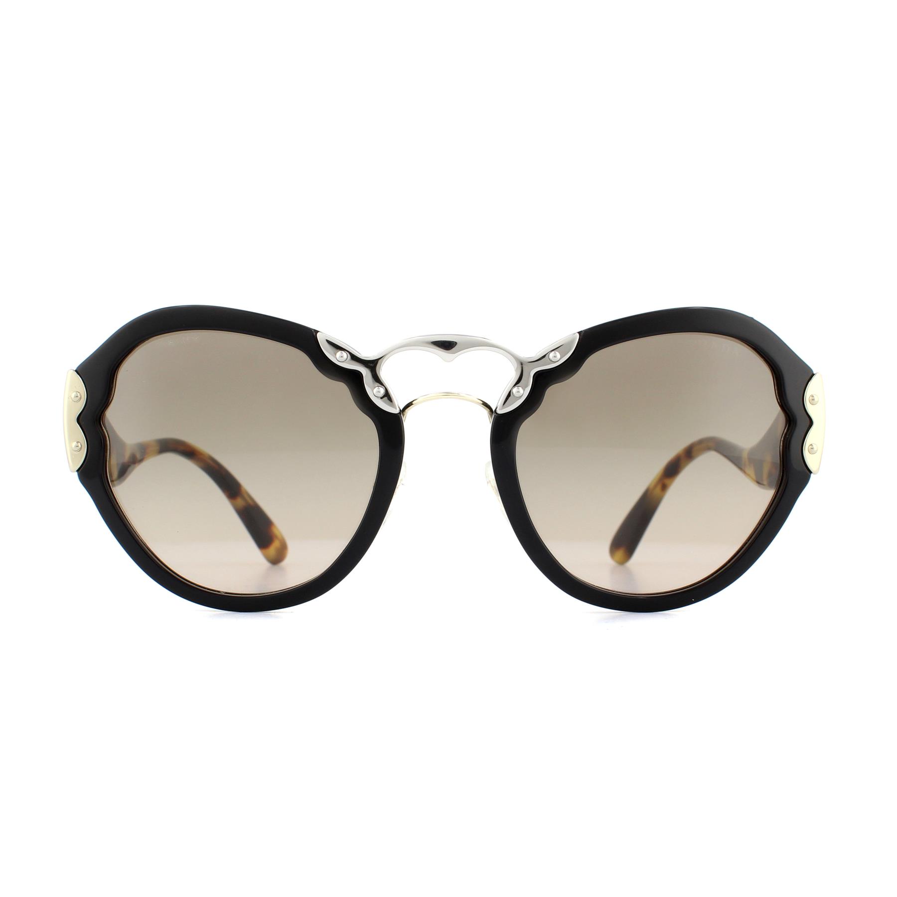 Prada Sunglasses 09TS 1AB3D0 Black Brown Gradient Gray eBay