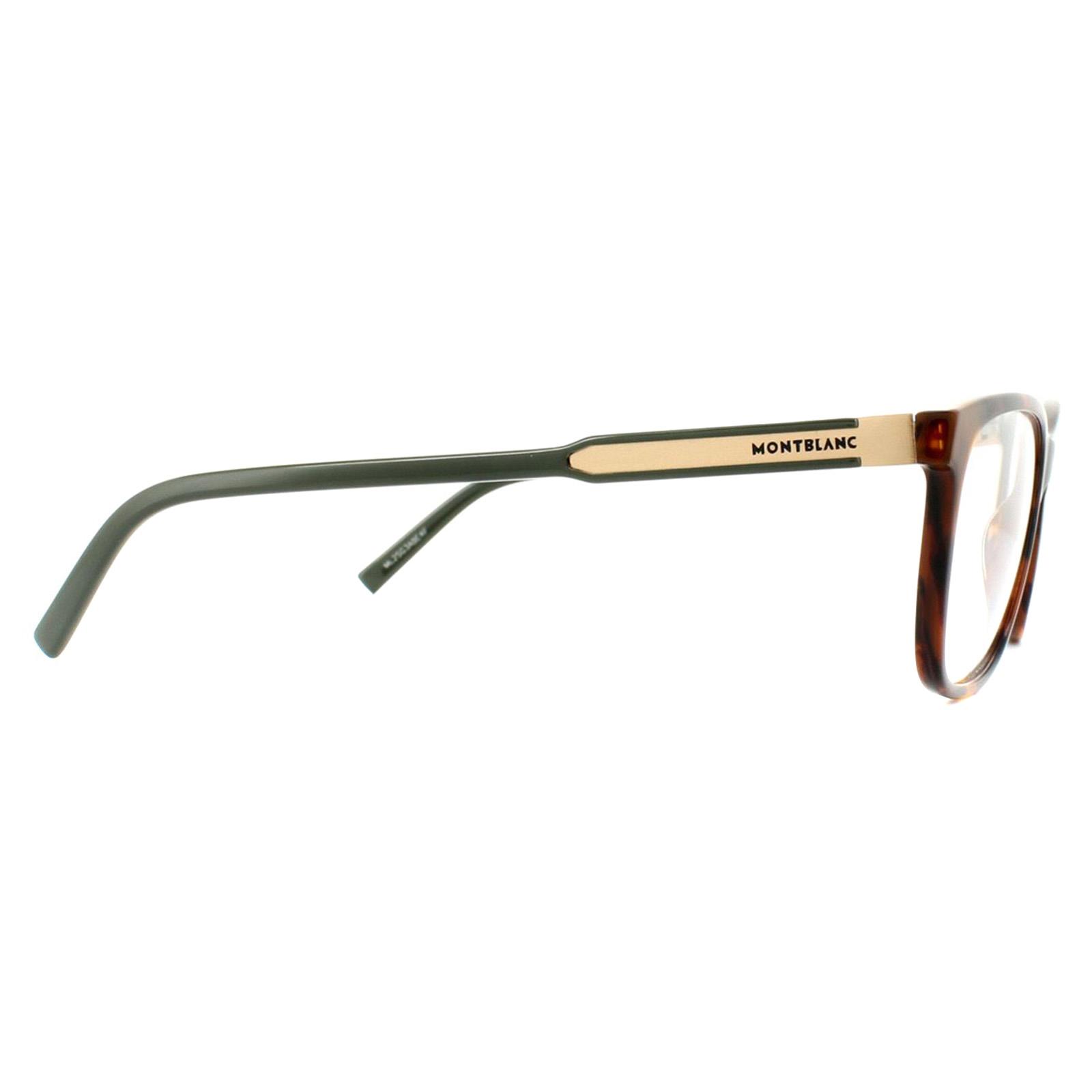 Mont Blanc Eyeglasses Frames MB0631 A56 Havana Gold | eBay