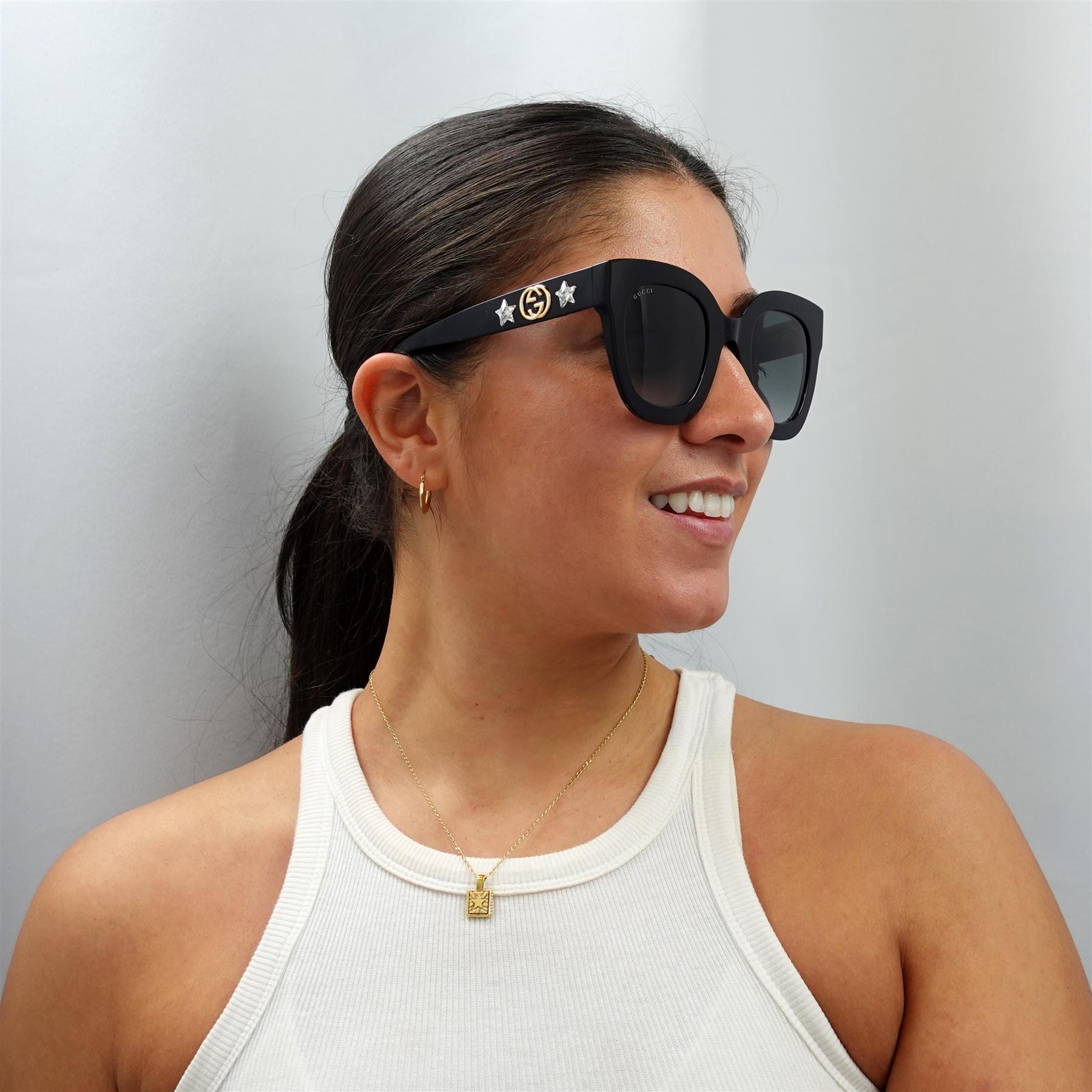 SALE! NEW Gucci  GG0208S 001 Black Gray Mirrored Gradient Gucci Sunglasses GG0208S 001 Black Gray Gradient | eBay main image 3