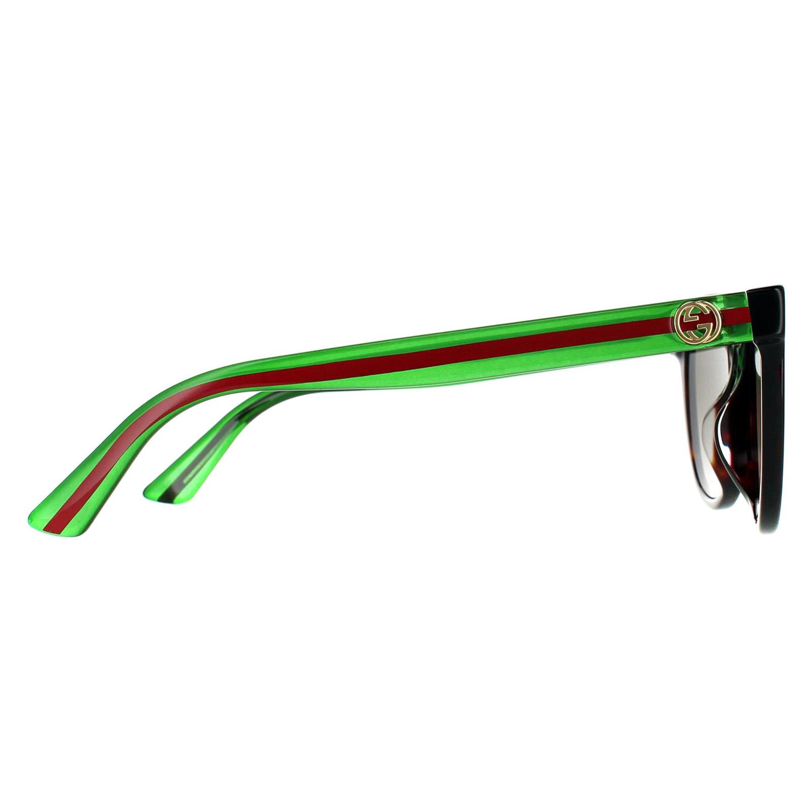 Authentic Gucci Sunglasses GG0702SKN 003 Green And Red Tortoise 54-19-145 Gucci Gg0702Sk-003 Sunglasses main image 3
