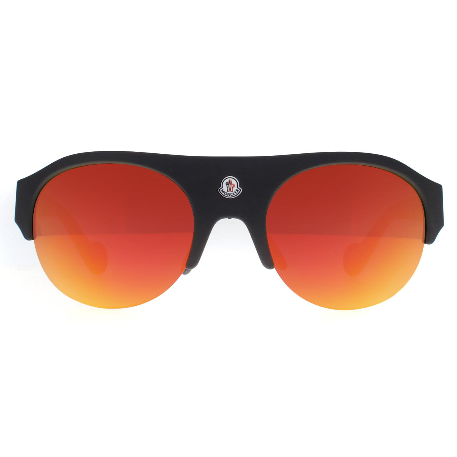 Moncler mirrored lense sunglasses Moncler Round Mirrored Sunglasses - Black Sunglasses  main image 4