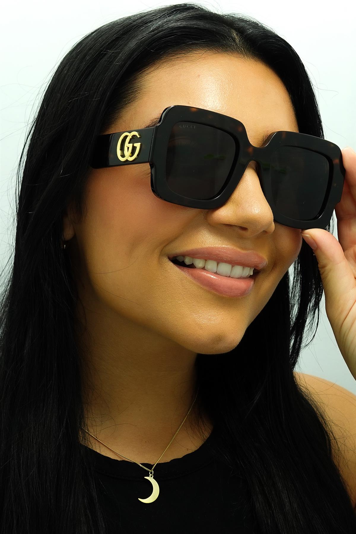 ?️ New Gucci GG1547S 002 Sunglasses - Dark Havana Frame, Brown Lenses Gucci GG1547S 002 Sunglasses - Pretavoir main image 2
