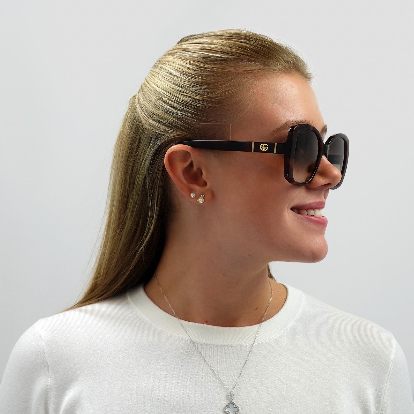 Gucci  Sunglasses Model GG0762S 002 from Gucci’s luxury women’s collection. Amazon.com: Gucci GG0762S GG Running Logo Rectangular  main image 3