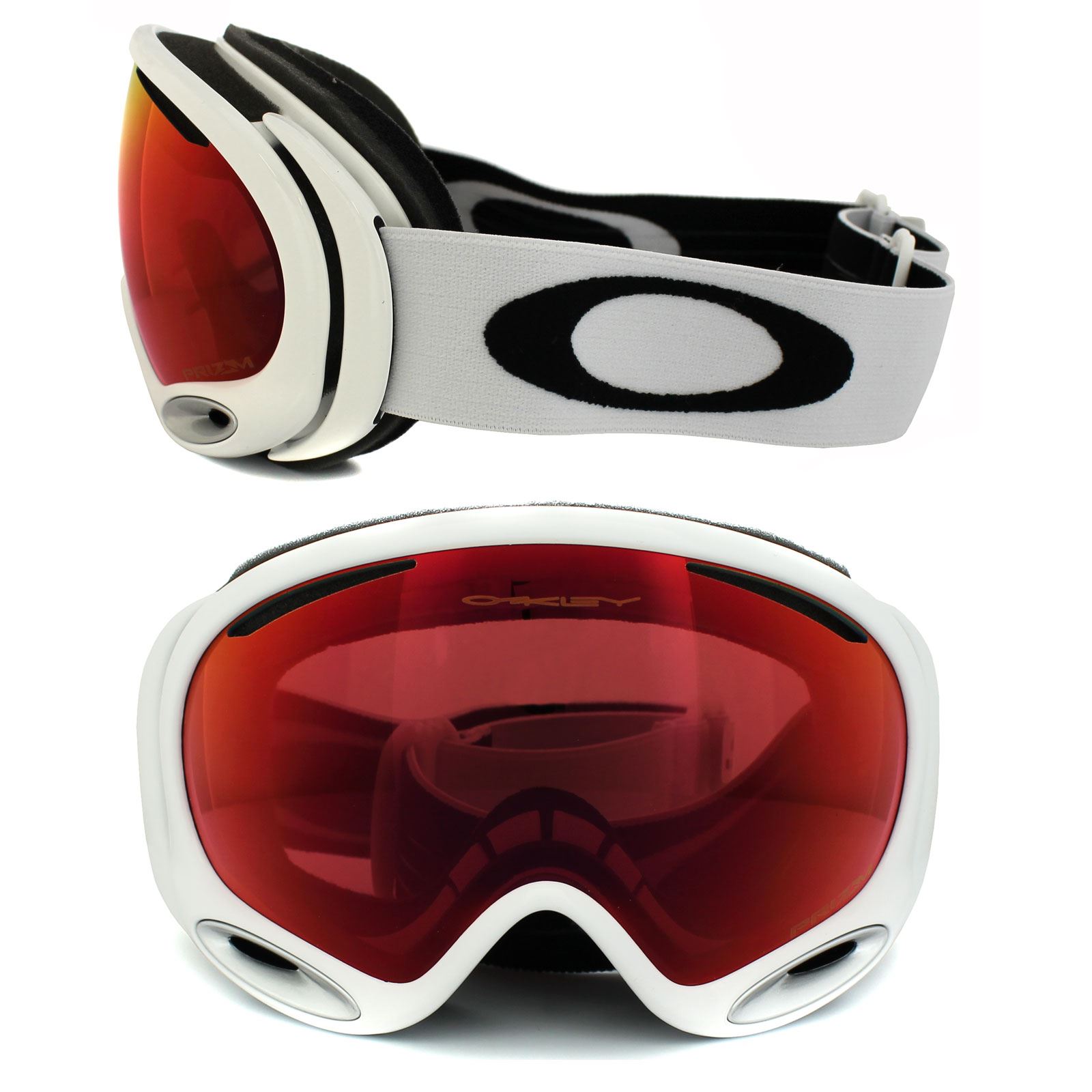 Oakley Ski Snow Goggles A Frame 2.0 OO704450 Polished White Prizm