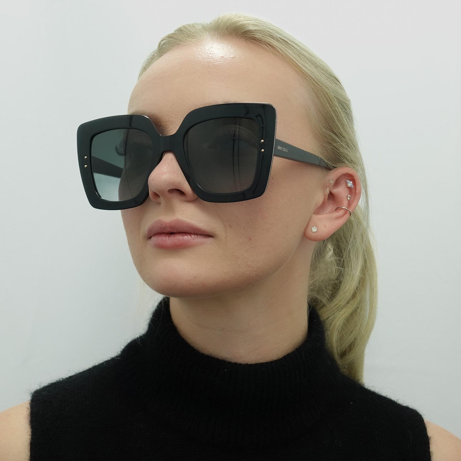 BRAND NEW JIMMY CHOO AURI/G/S 807 Black Women Sunglasses JIMMY CHOO AURI/G/S 80790 53-22-145 Black/ Gray Lens Women main image 2