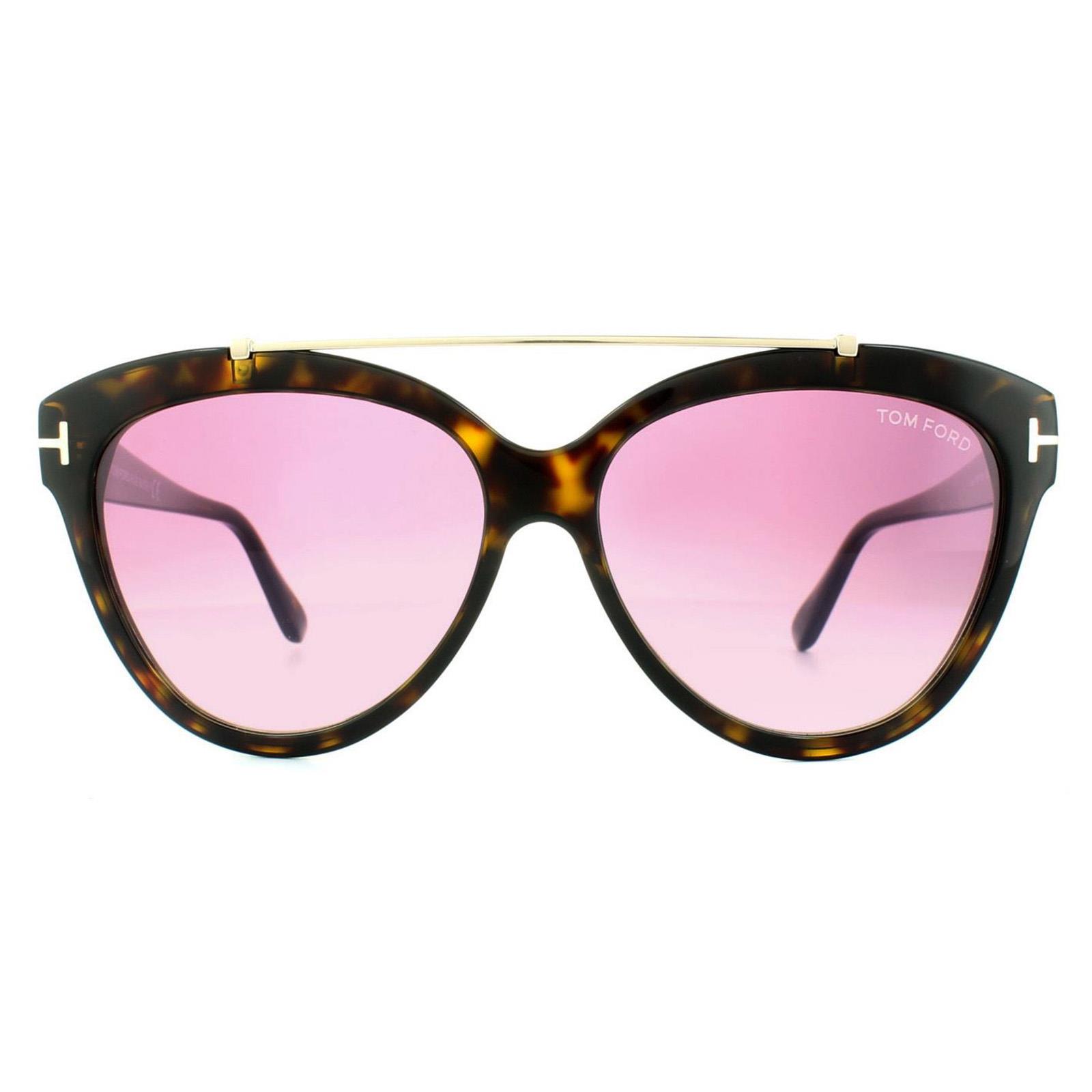 Tom Ford Sunglasses 0518 Livia 52Z Dark Havana Gradient  display picture 2
