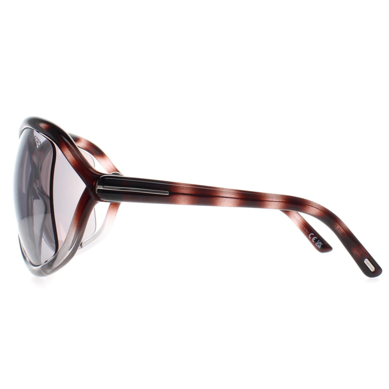 TOM FORD Bettina FT1068/S 52F shiny dark havana frame brown gradient lenses Tom Ford Icon Sunglasses FT1200 52E Dark Havana - eye-oo.com main image 3