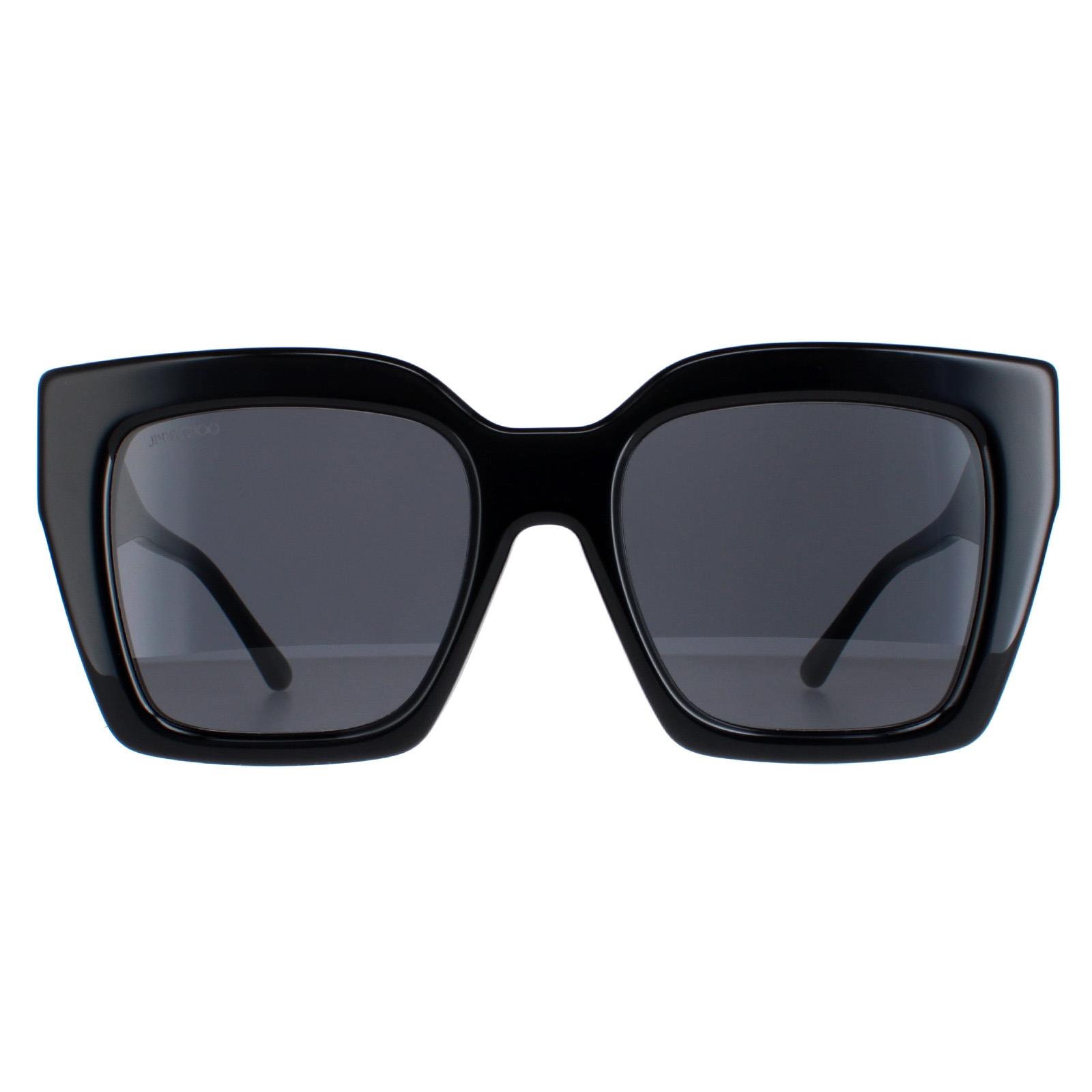 Jimmy Choo “Eleni” Black Glitter Sunglasses Jimmy Choo Black Designer Sunglasses for Women for sale | eBay main image 3