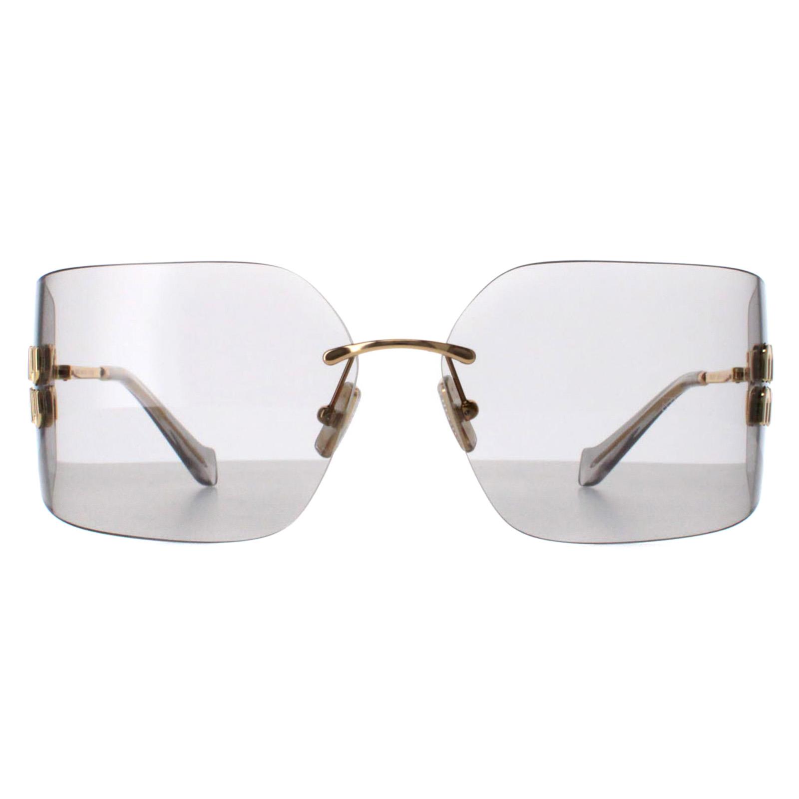 Miu Miu Sunglasses MU54YS 5AK30B Gold Light Gray | eBay display picture 3