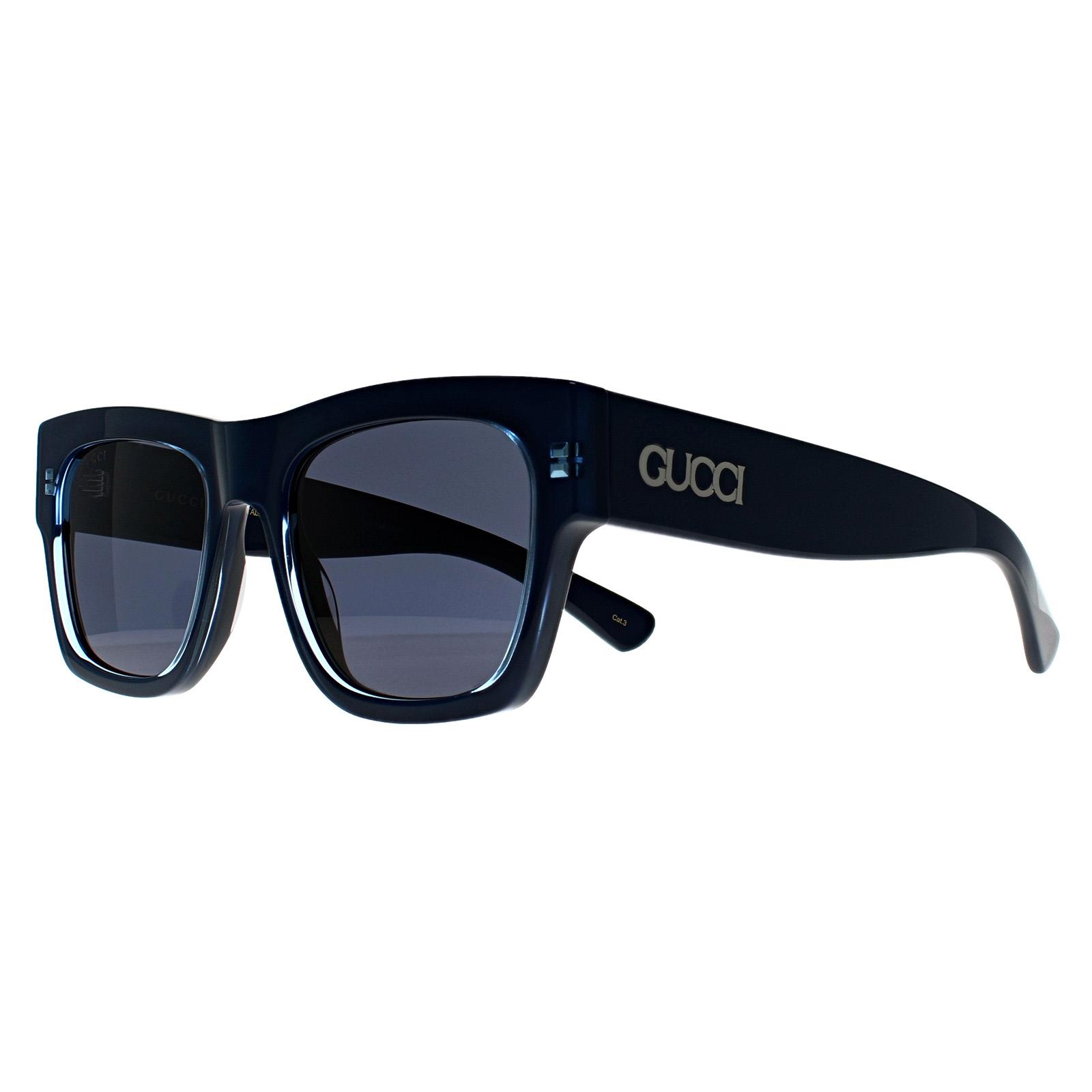 Gucci Women Sunglasses Black Blue Square GG1793S 003 NEW AUTHENTIC GUCCI NEW GUCCI GG1425S 003 SQUARE HAVANA PURPLE WOMEN  main image 2