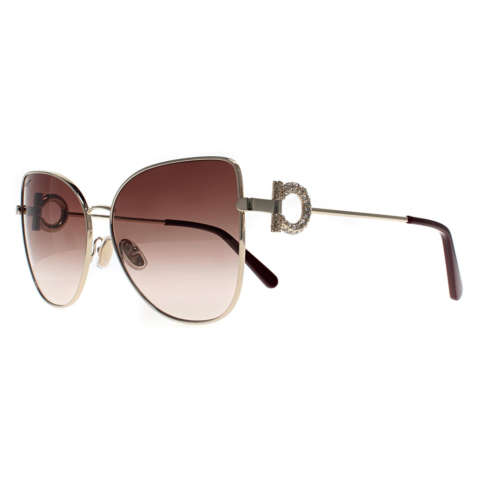 Salvatore Ferragamo Sunglasses SF296SR 703 Gold Brown  display picture 2
