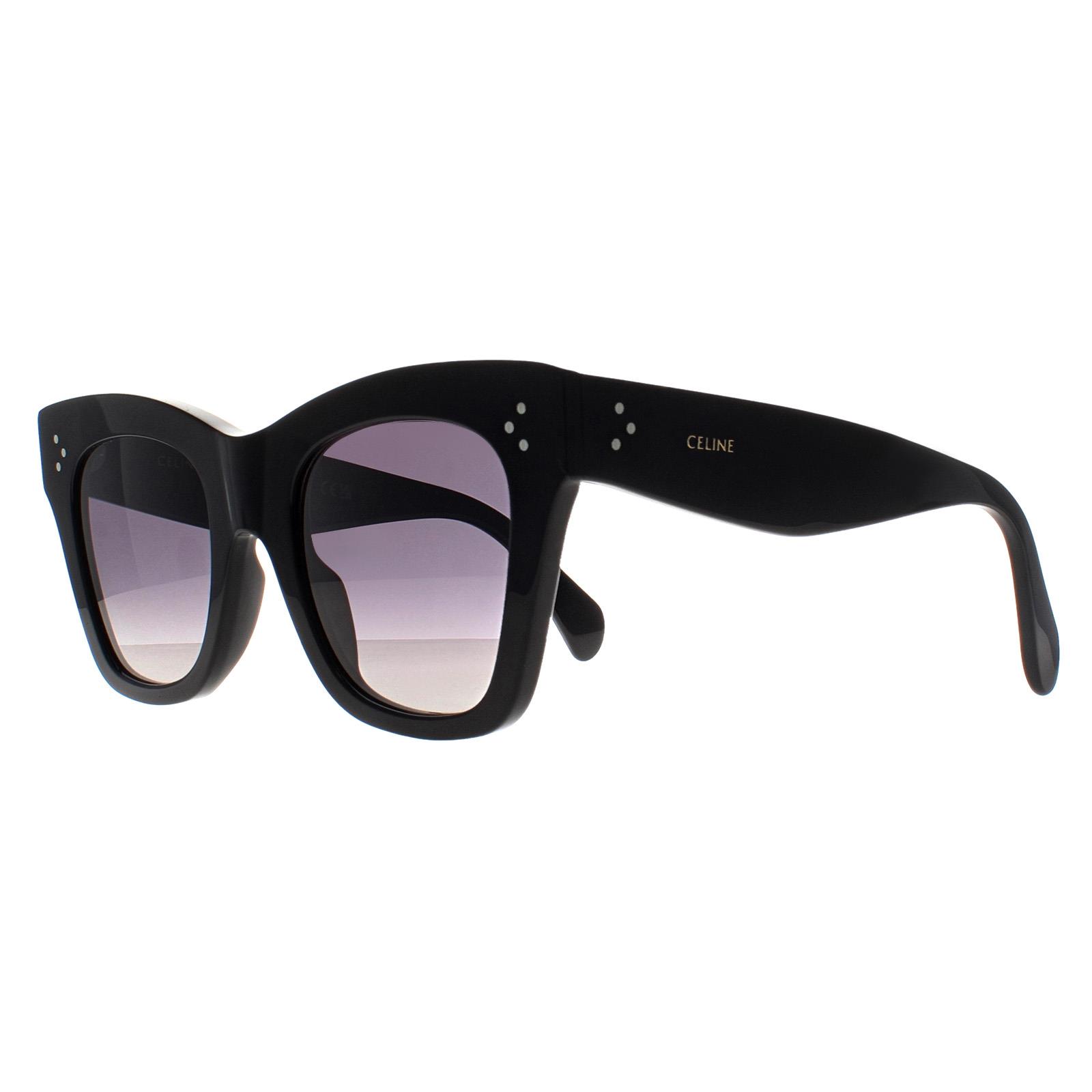 CELINE Catherine CL4004IN 01D Black Polarized Cat Eye Sunglasses Case & Cloth Celine Acetate Polarized Cat Eye Sunglasses CL4004IN Havana  main image 3