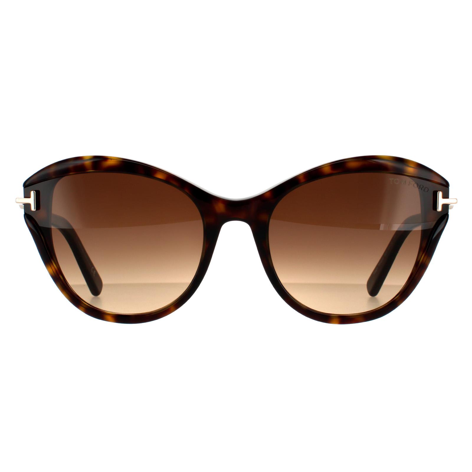 TOM FORD LEIGH TF850 HAVANA/BROWN GRADIENT SUNGLASSES Tom Ford Leigh TF850 52F Sunglasses - Pretavoir main image 2