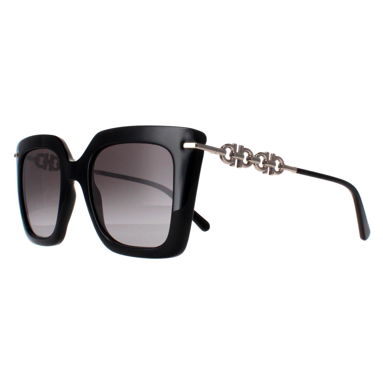 NEW Salvatore Ferragamo Sunglasses Black Smoke Gradient SF1041S 001 New in Box Salvatore Ferragamo Sunglasses Square Full Rim, Black Frame  main image 4