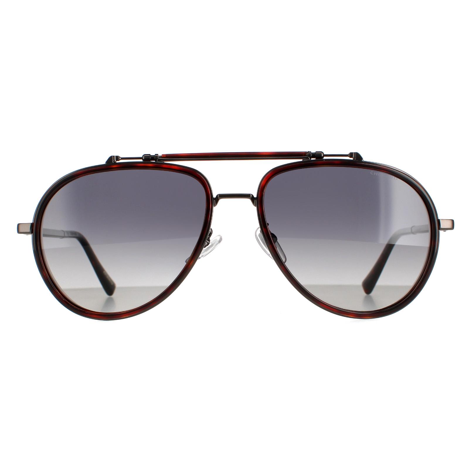 Chopard Women\'s Large Dark Brown Gradient Sunglasses with Navy Case Chopard Women main image 3