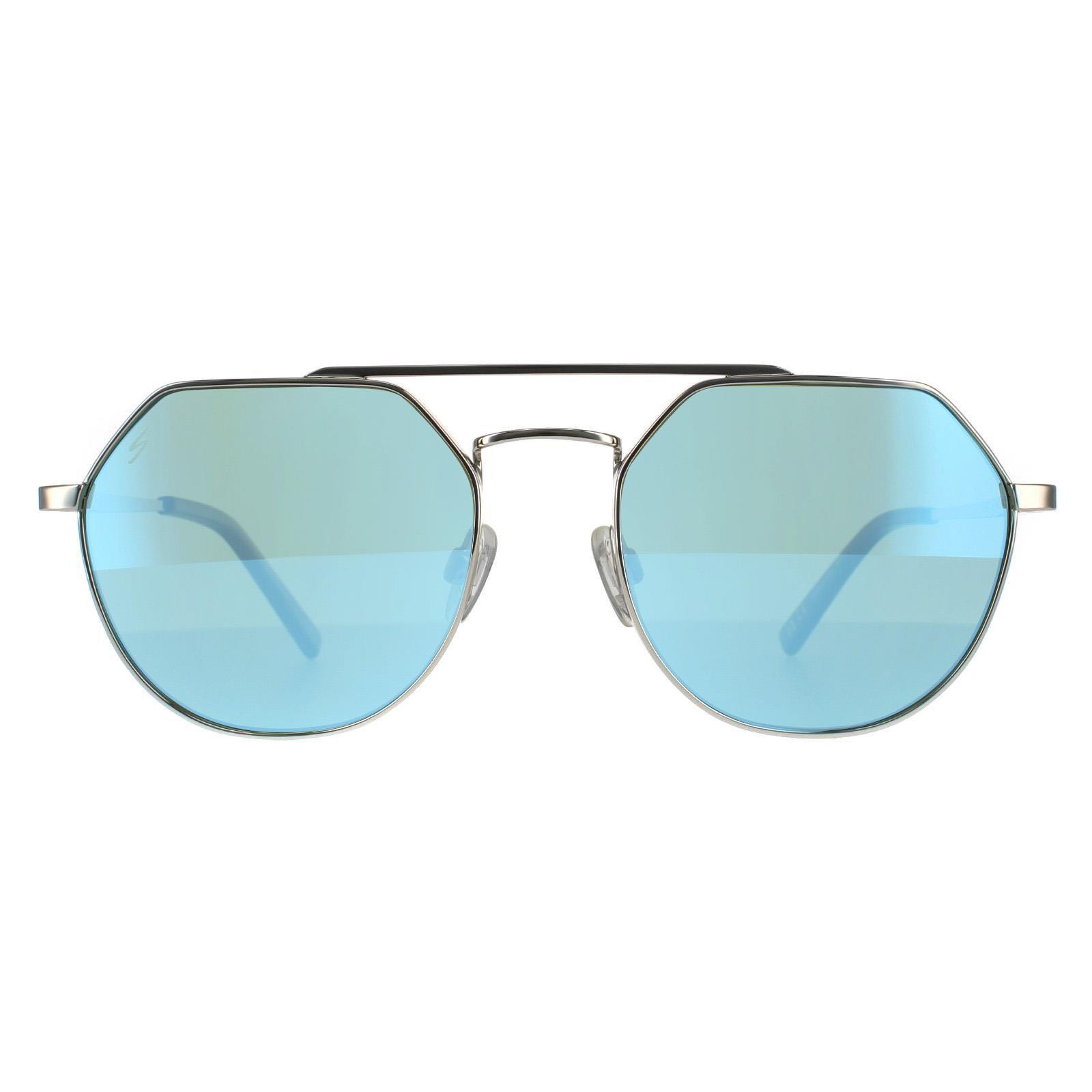 Serengeti Sunglasses Shelby SS533004 Shiny Silver Saturn Polarized