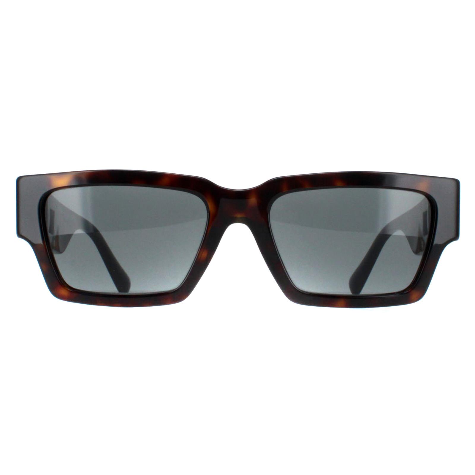 Versace Sunglasses Havana/Dark Grey #265718V25B Versace VE4486 black frame with dark grey lenses. Lenses  main image 4