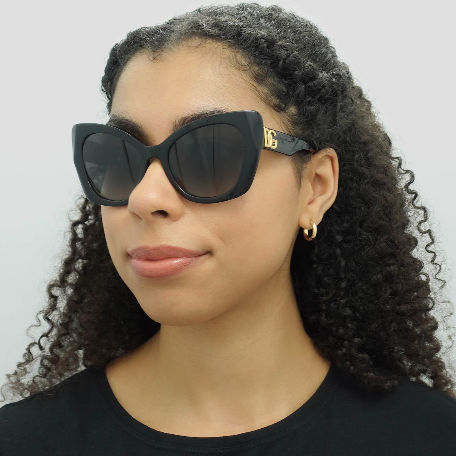 New NOS Dolce & Gaɓbana D&G DG4114 501/8G Gray Gradient Lens Sunglasses Dolce&Gabbana DG4354 M (58 - 15) with Grey lenses and Black  main image 3