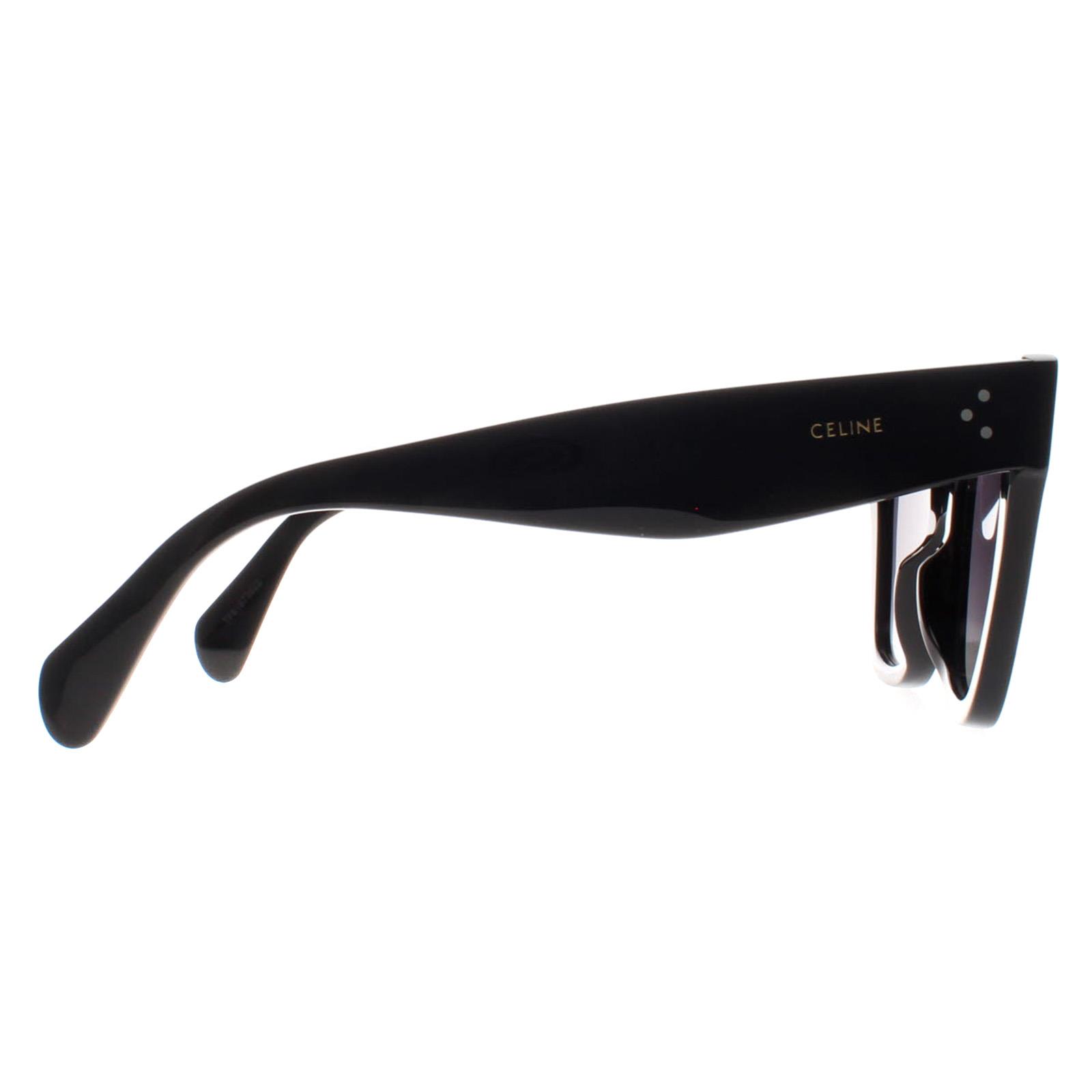 Celine Sunglasses Catherine CL4004IN 01D Shiny Black Smoke 