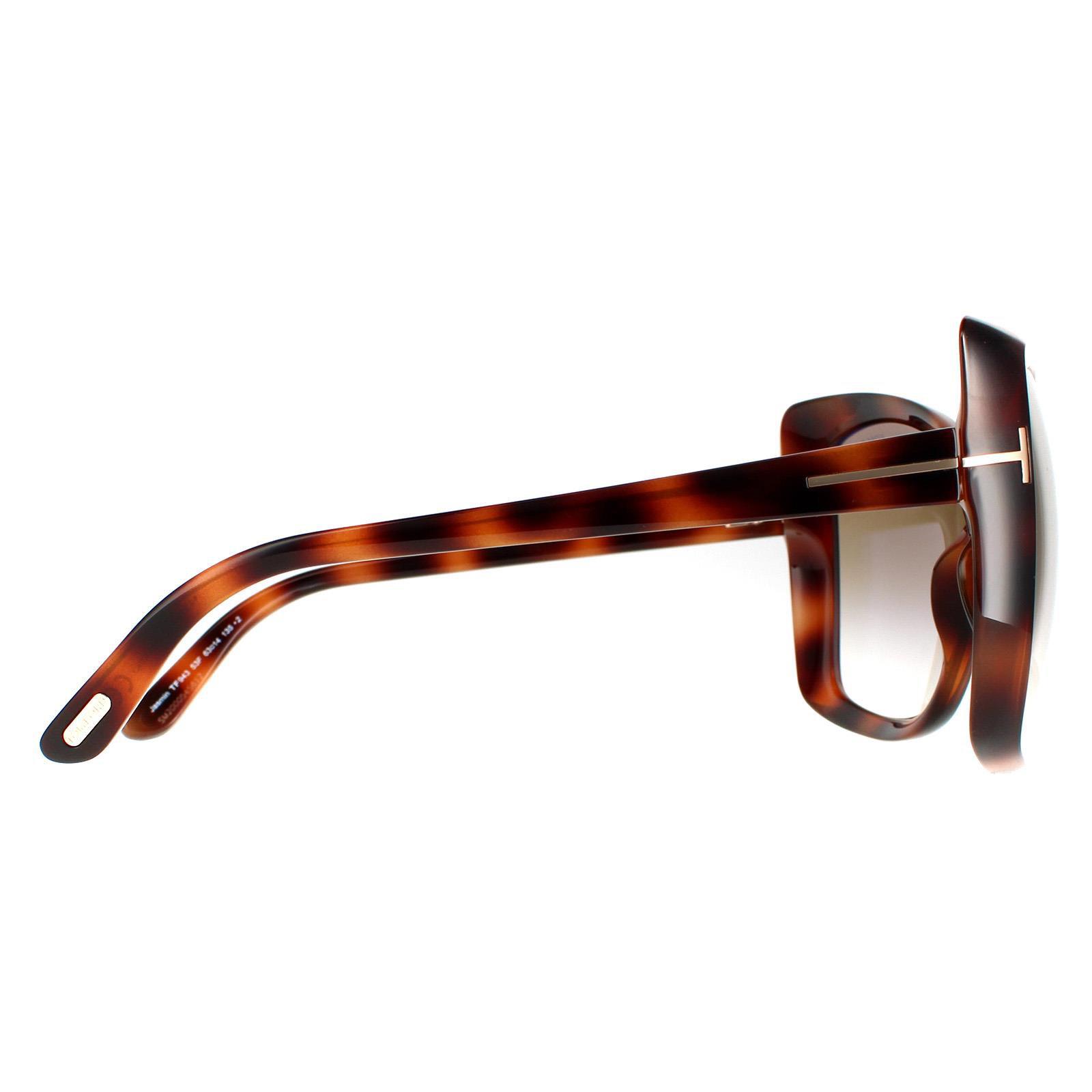 New Tom Ford FT0943 53F Jasmin Sunglasses Havana Butterfly Frame, Brown Lenses Tom Ford Sunglasses FT0943 Jasmin 53F Blonde Havana Brown  main image 3