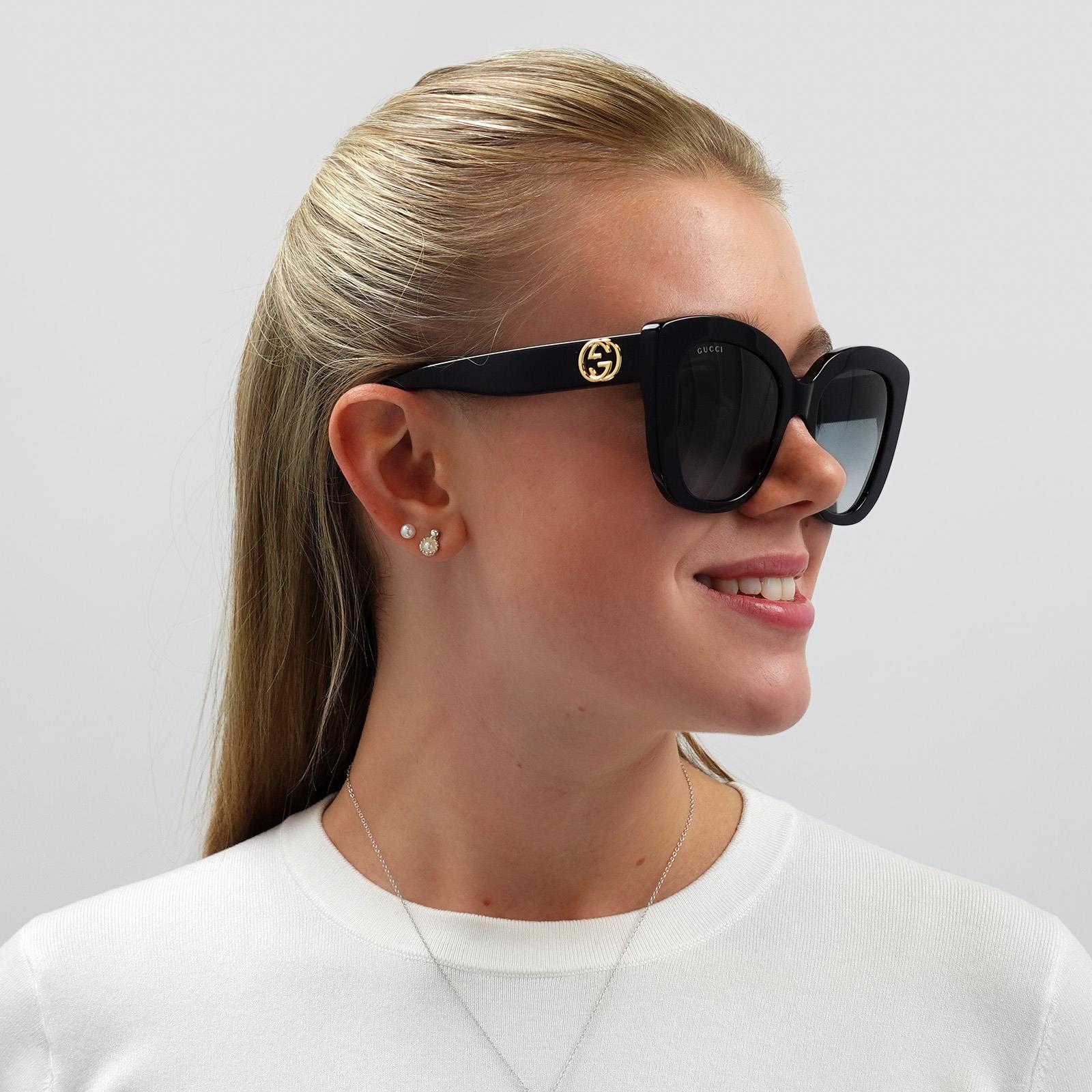Gucci GG0327S Sunglasses women authentic black gray lens Gucci Acetate Sunglasses GG0327S Black 1780019 – FASHIONPHILE main image 3