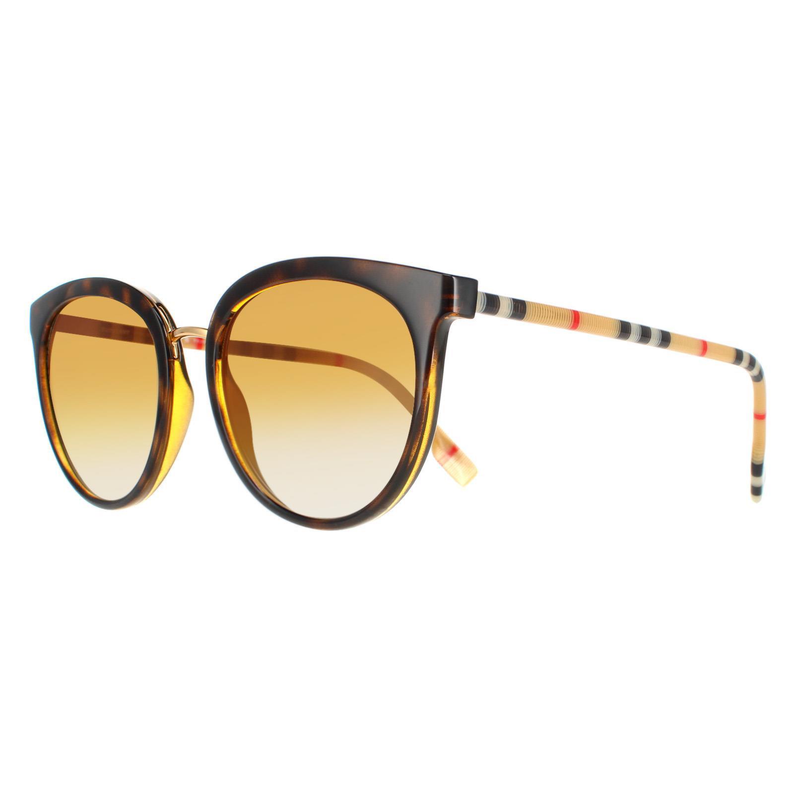 NWT Burberry 0BE4316-3854T5 Dark Havana Round 54mm Sunglasses Amazon.com: BURBERRY Willow BE4316 385311 54MM Black/Grey  main image 4