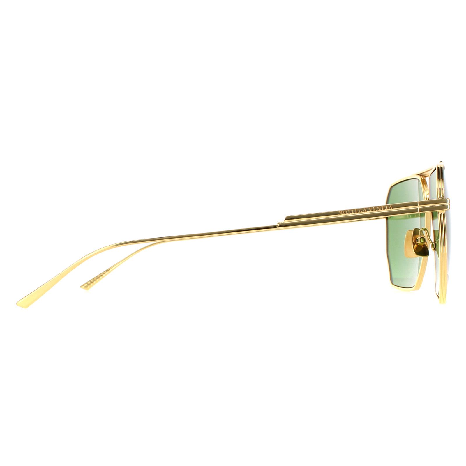 Bottega Veneta BV1012S 004 Sunglasses Gold Aviator Frame, Green Lenses Bottega Veneta® BV1012S Aviator Sunglasses - EuroOptica main image 3