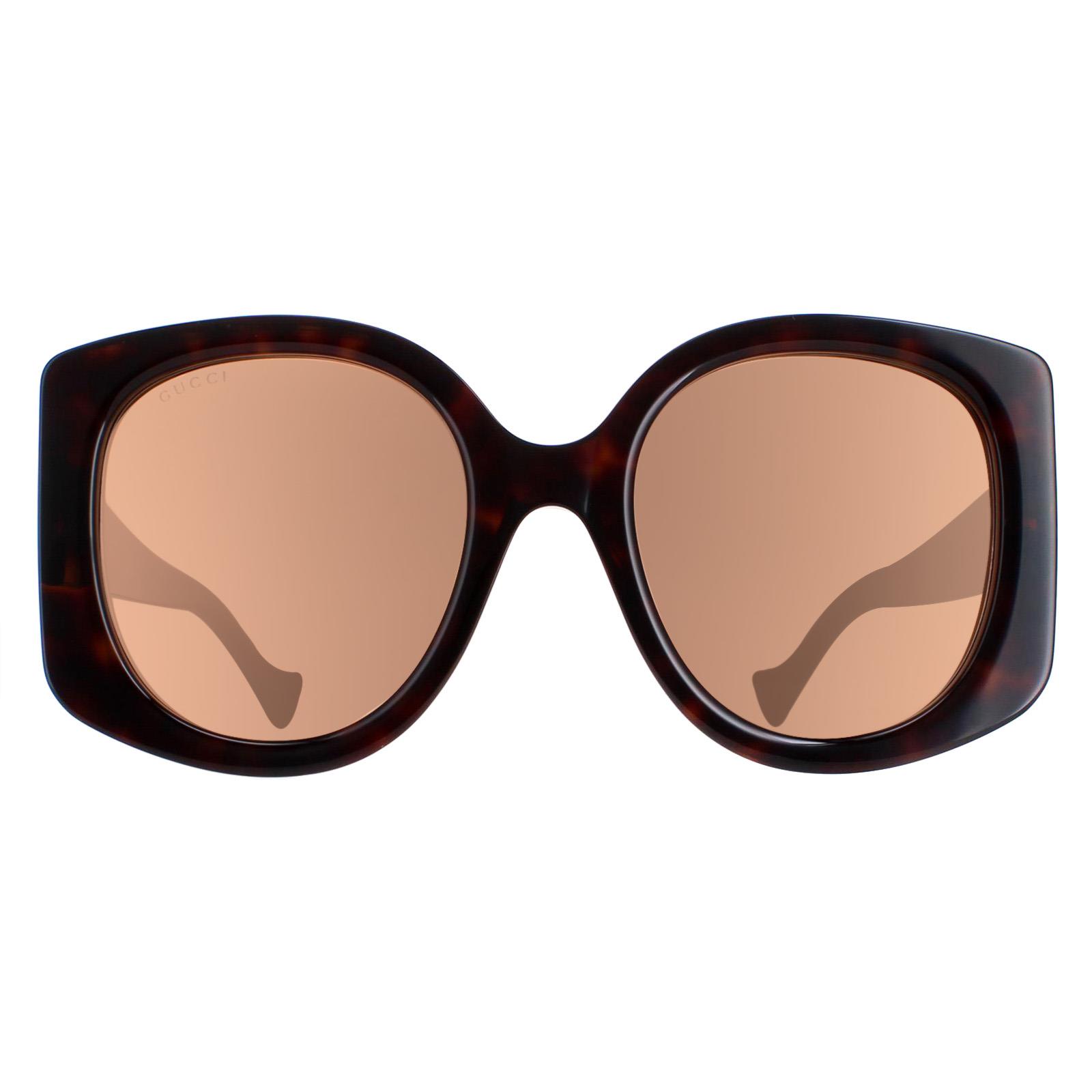NEW GG1254S 002 GUCCI BUTTERFLY HAVANA BROWN WOMEN GUCCI SUNGLASSES GUCCI GG0472S 002 Butterfly Sunglasses In Havana Brown Size  main image 3