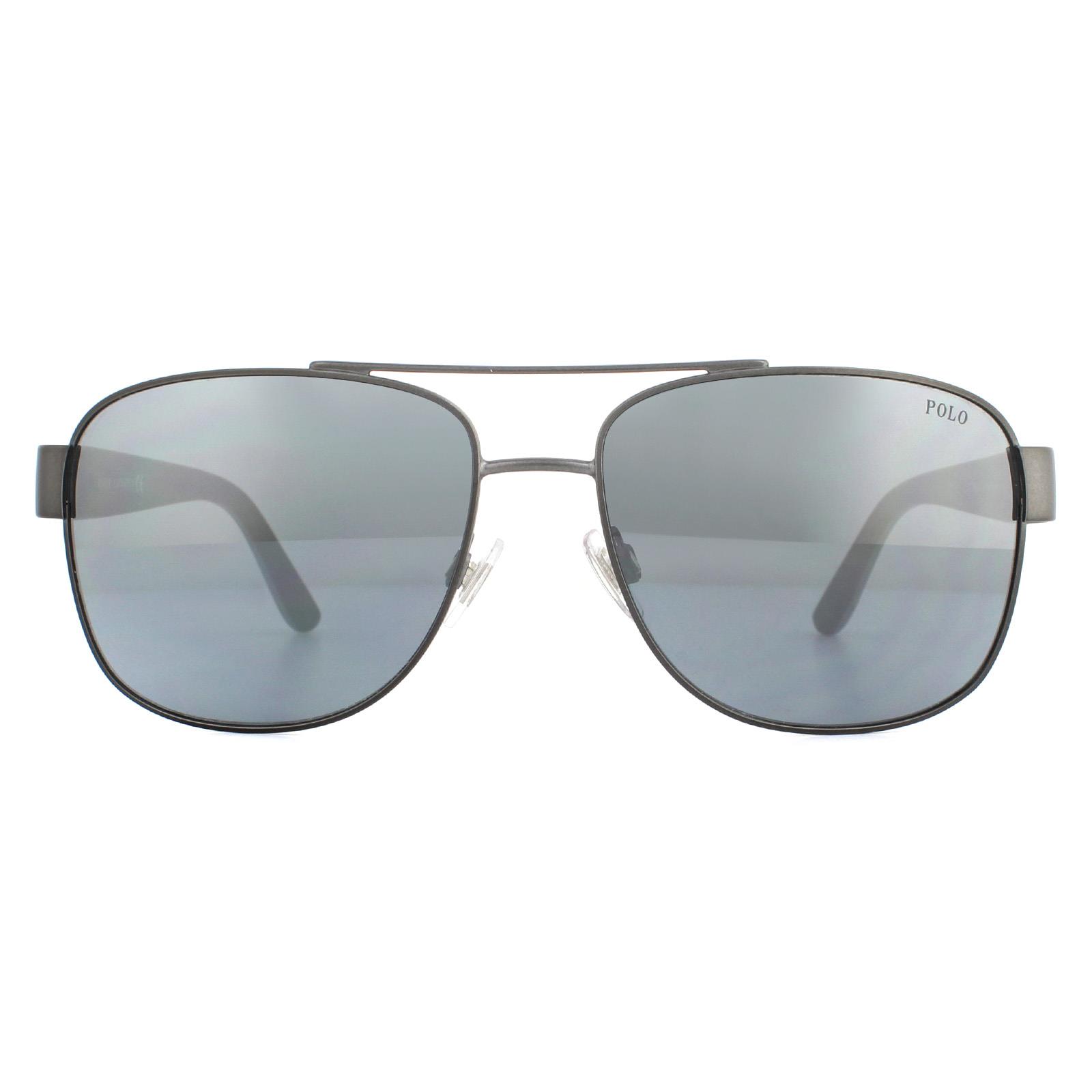 レイ Polo Ralph Lauren Sunglasses PH3122 91576G Matte Dark Gunmetal