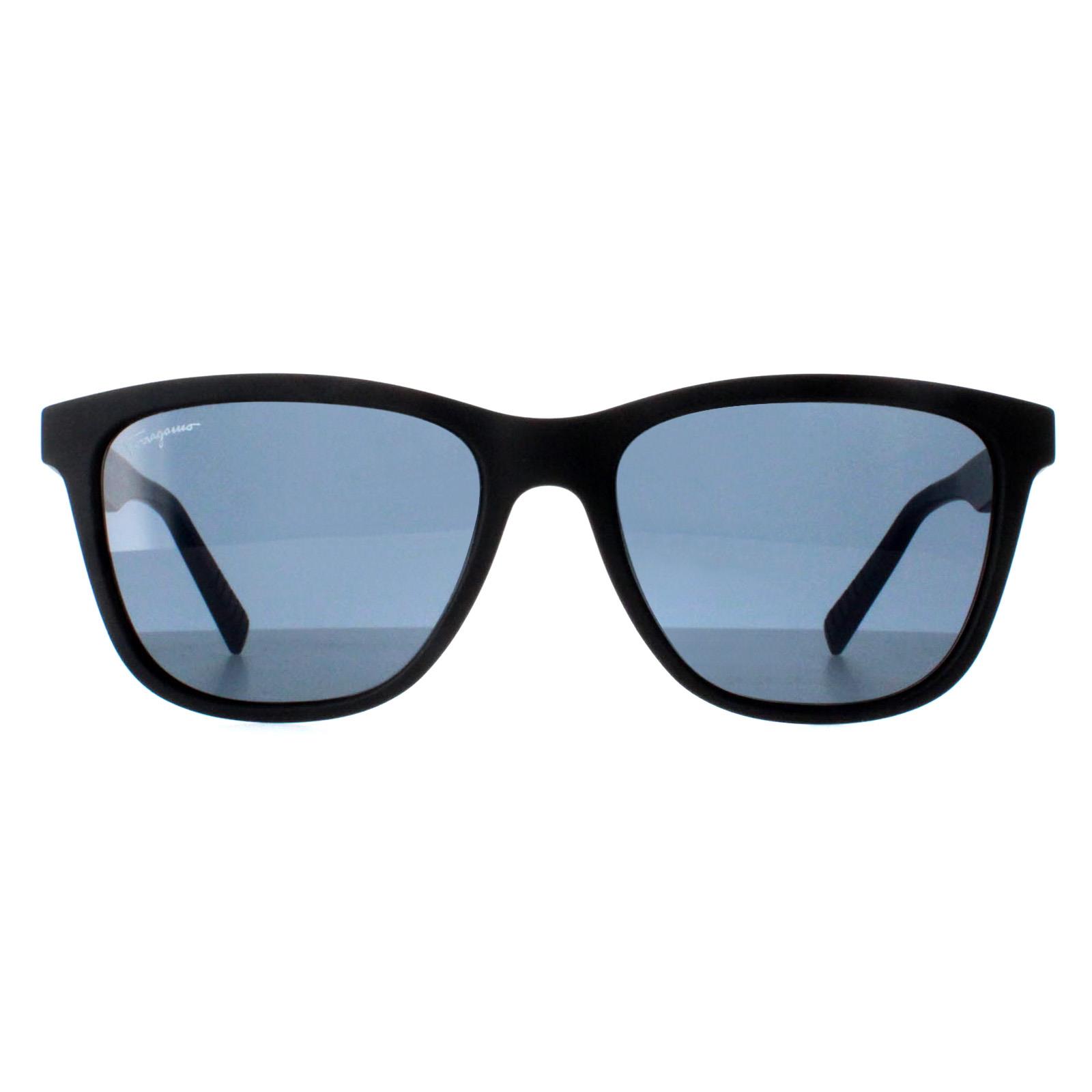 Salvatore Ferragamo Sunglasses SF998S 002 Matte Black Blue  display picture 2