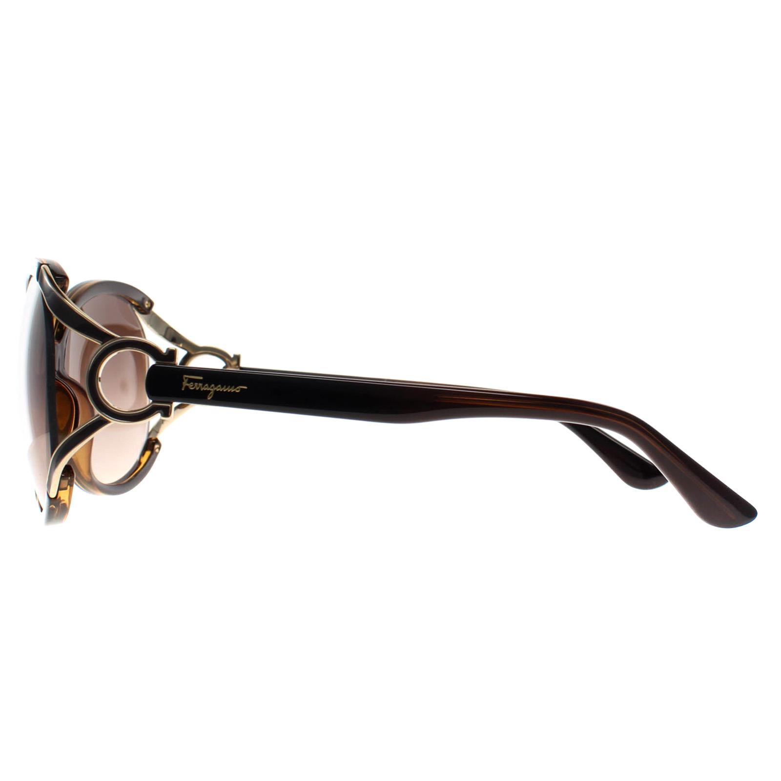 Salvatore Ferragamo Sunglasses SF600S 220 Dark Brown Brown  display picture 1