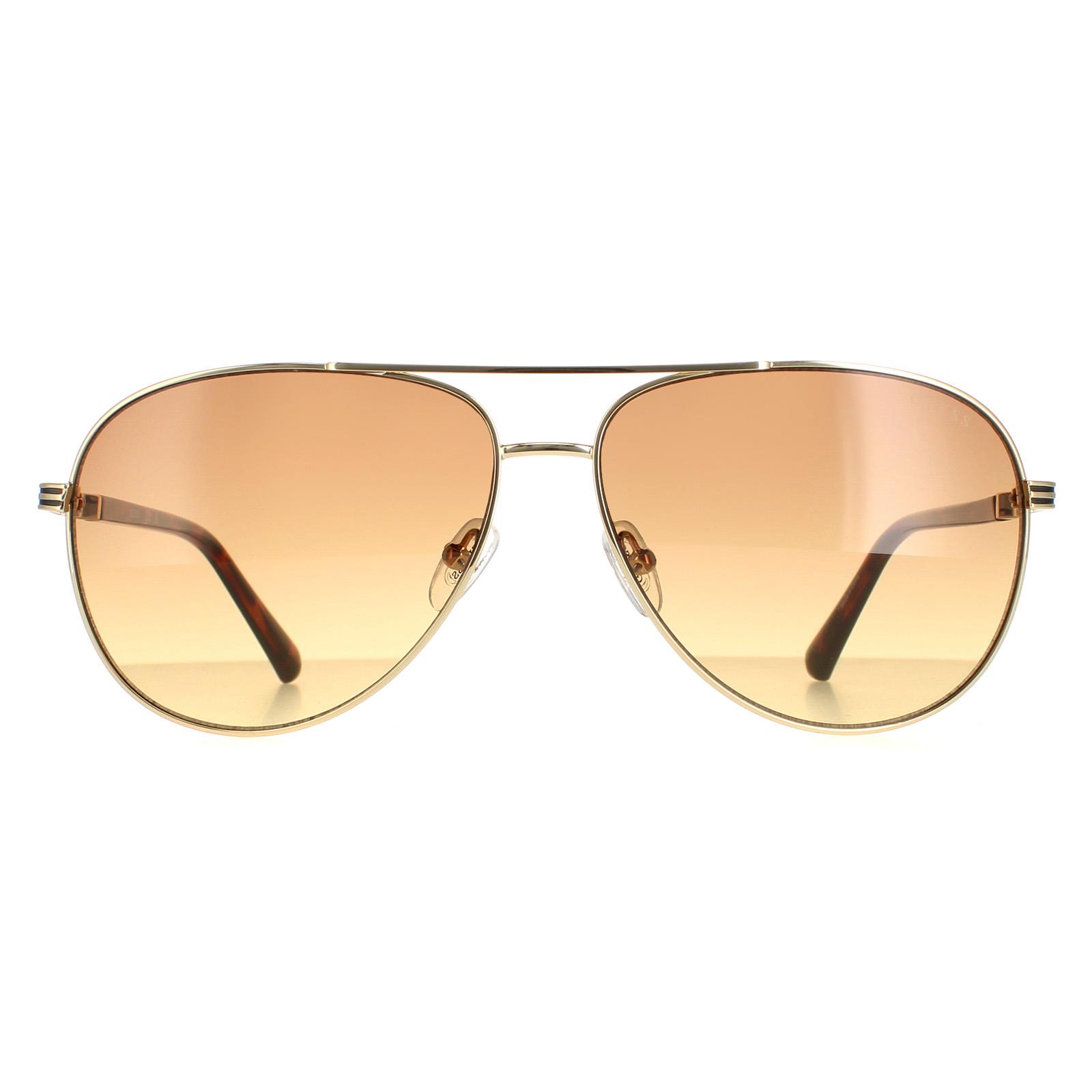 Guess Aviator Gold Brown Lens Sunglasses Guess Men main image 3