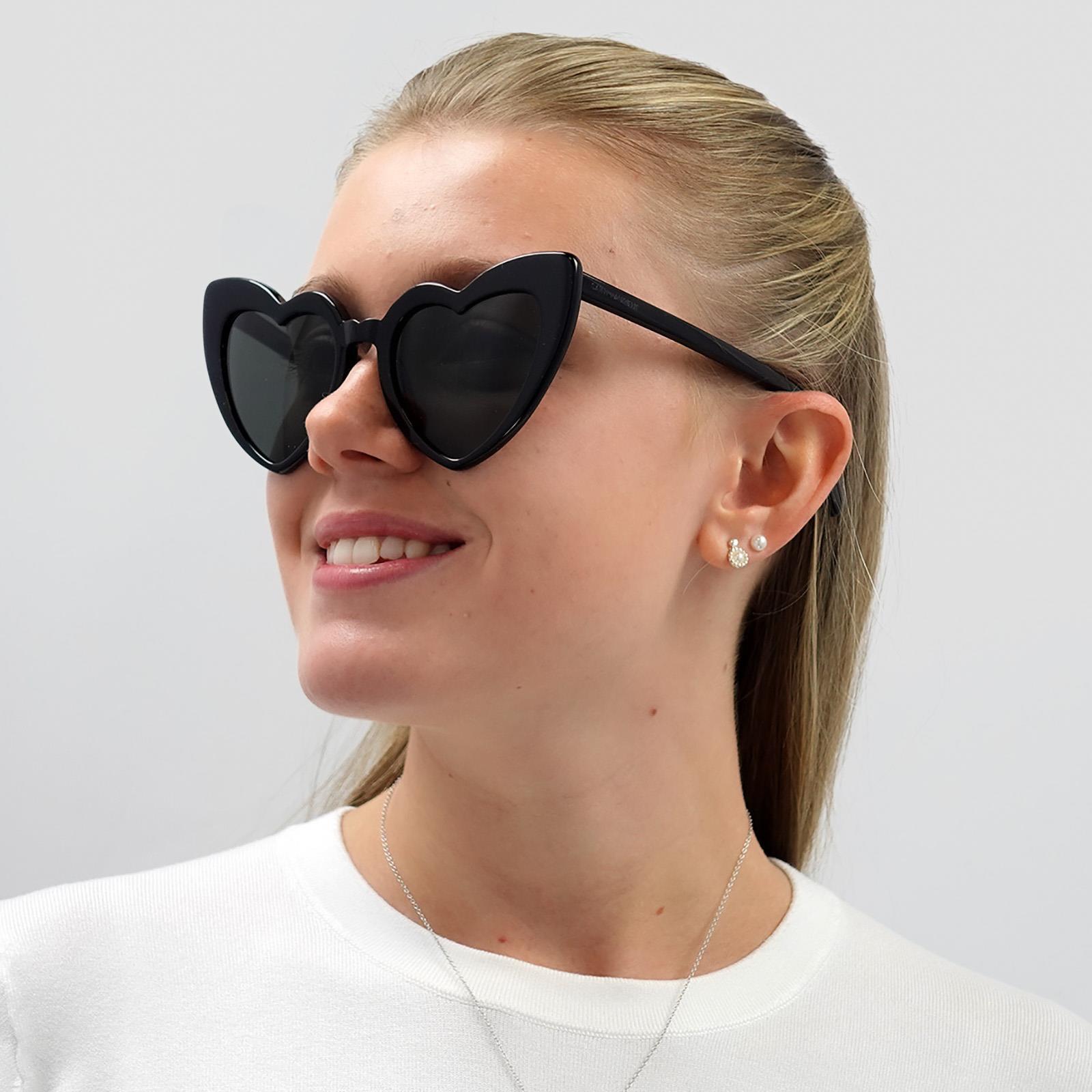 ?️ New Saint Laurent SL181 LOU LOU 001 Sunglasses - Black Frame, Grey Lenses Saint Laurent SL 181 Loulou Sunglasses - Black / Grey  main image 4