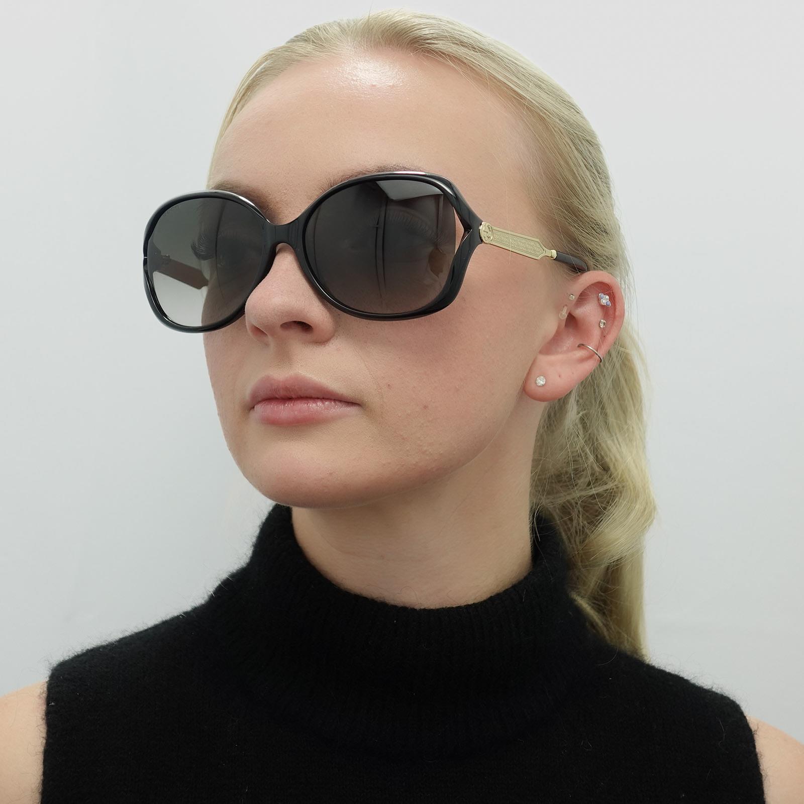 Gucci Sunglasses Black grey Unisex Original GG0076S 002 Gucci GG0687S - 002 Sunglasses Black w/Grey Polarized lens  main image 3