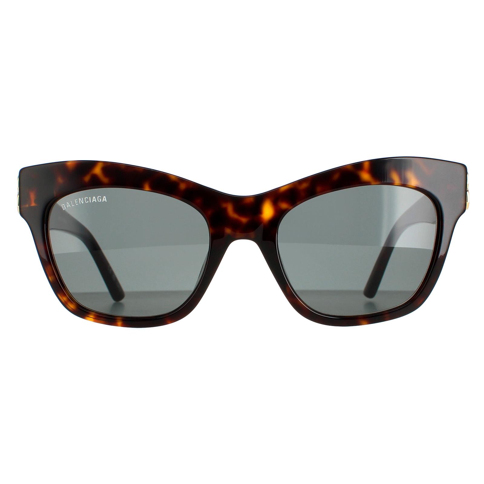 Balenciaga Sunglasses BB0132S 002 Dark Havana and Gold Green  display picture 2