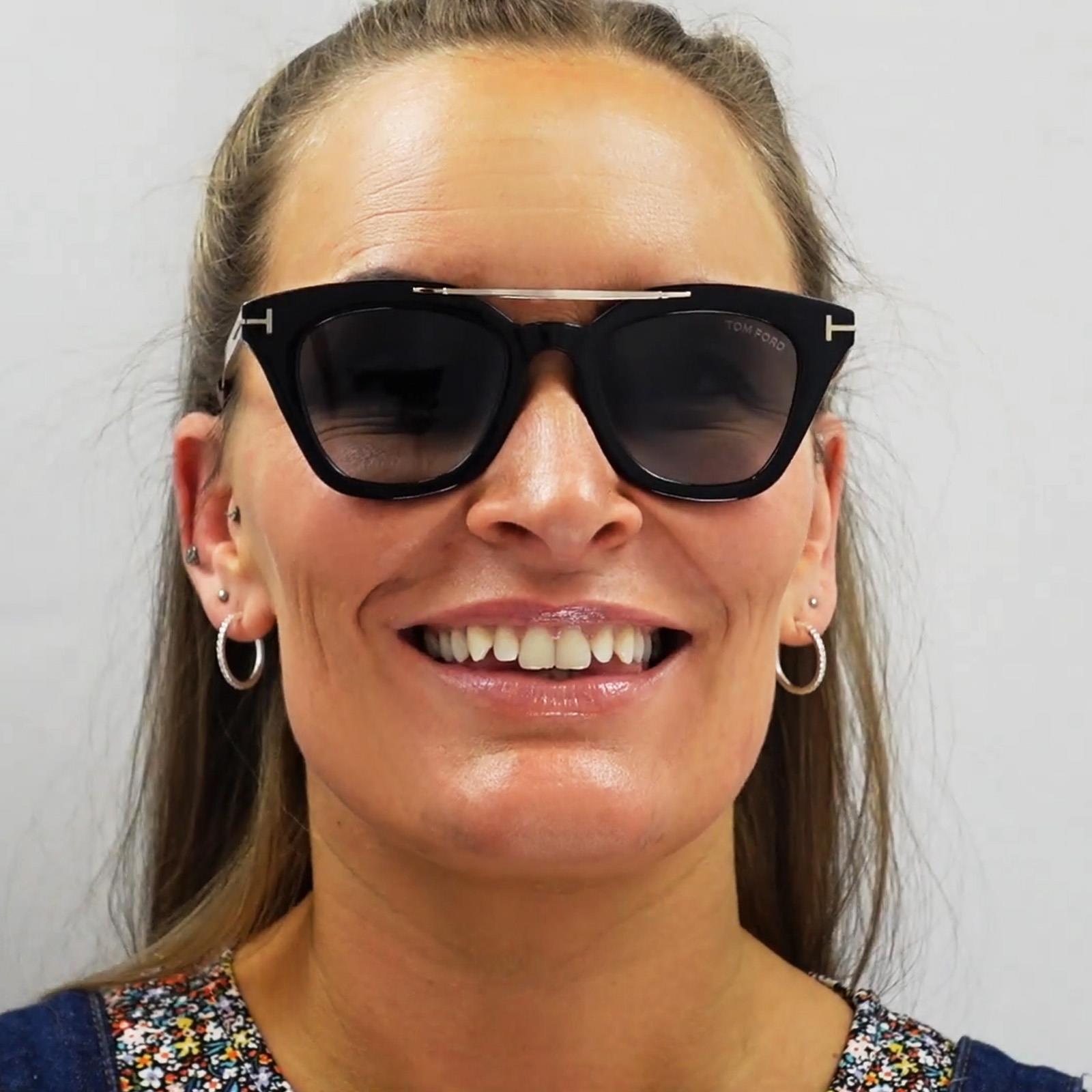 Tom Ford Sunglasses FT0575 53P Blonde Havana Blue Gradient  display picture 2