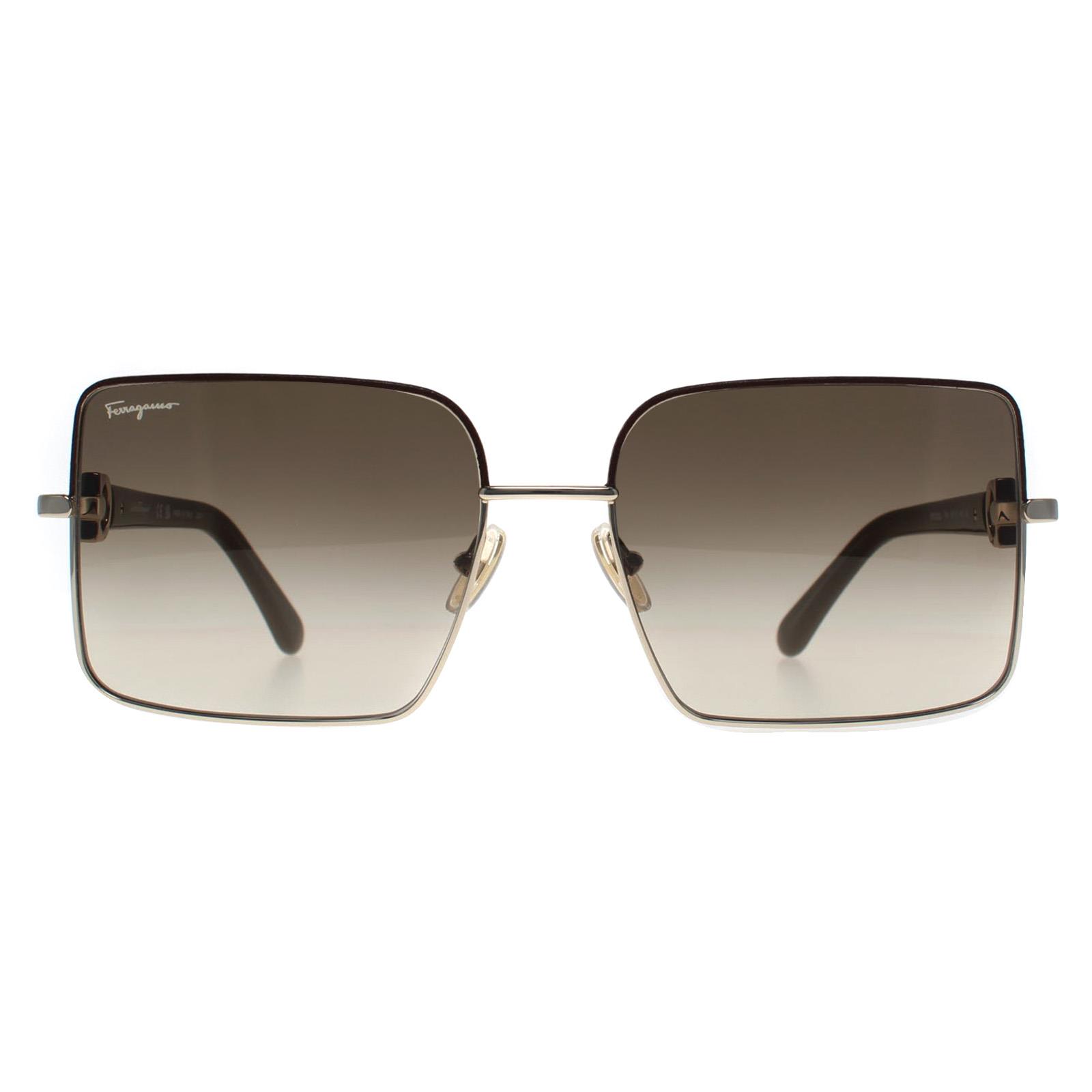 Salvatore Ferragamo Sunglasses SF302SL 704 Gold Brown  display picture 3