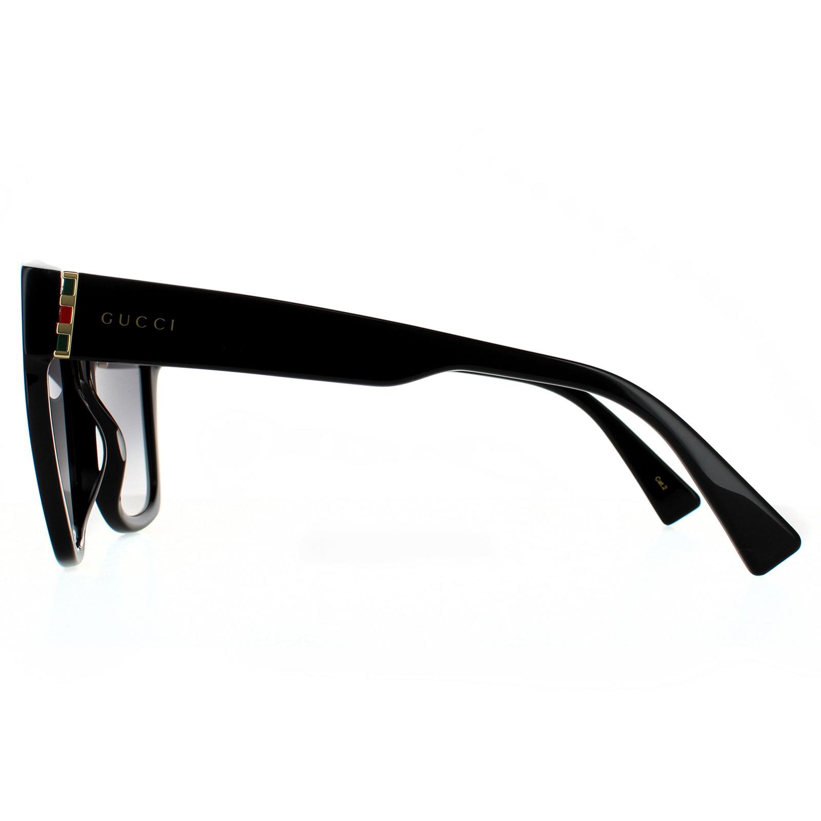 Gucci GG0459S 001 Sunglasses Black Cat Eye Frame, Grey Lenses Gucci GG0459S Women Cateye Polarized BIFOCAL Sunglasses in  main image 2