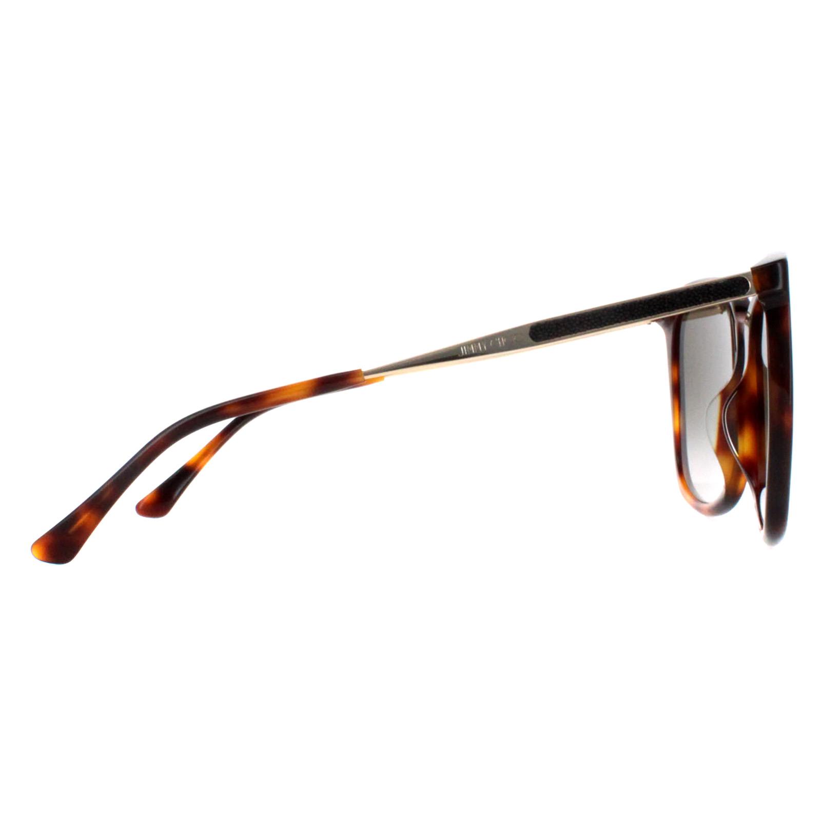Jimmy Choo NEREA/G/S 005L HA Sunglasses Havana/Gold Square Frame, Brown Lenses Jimmy Choo Sunglasses NEREA/G/S 05L HA Havana Brown Gradient  main image 3